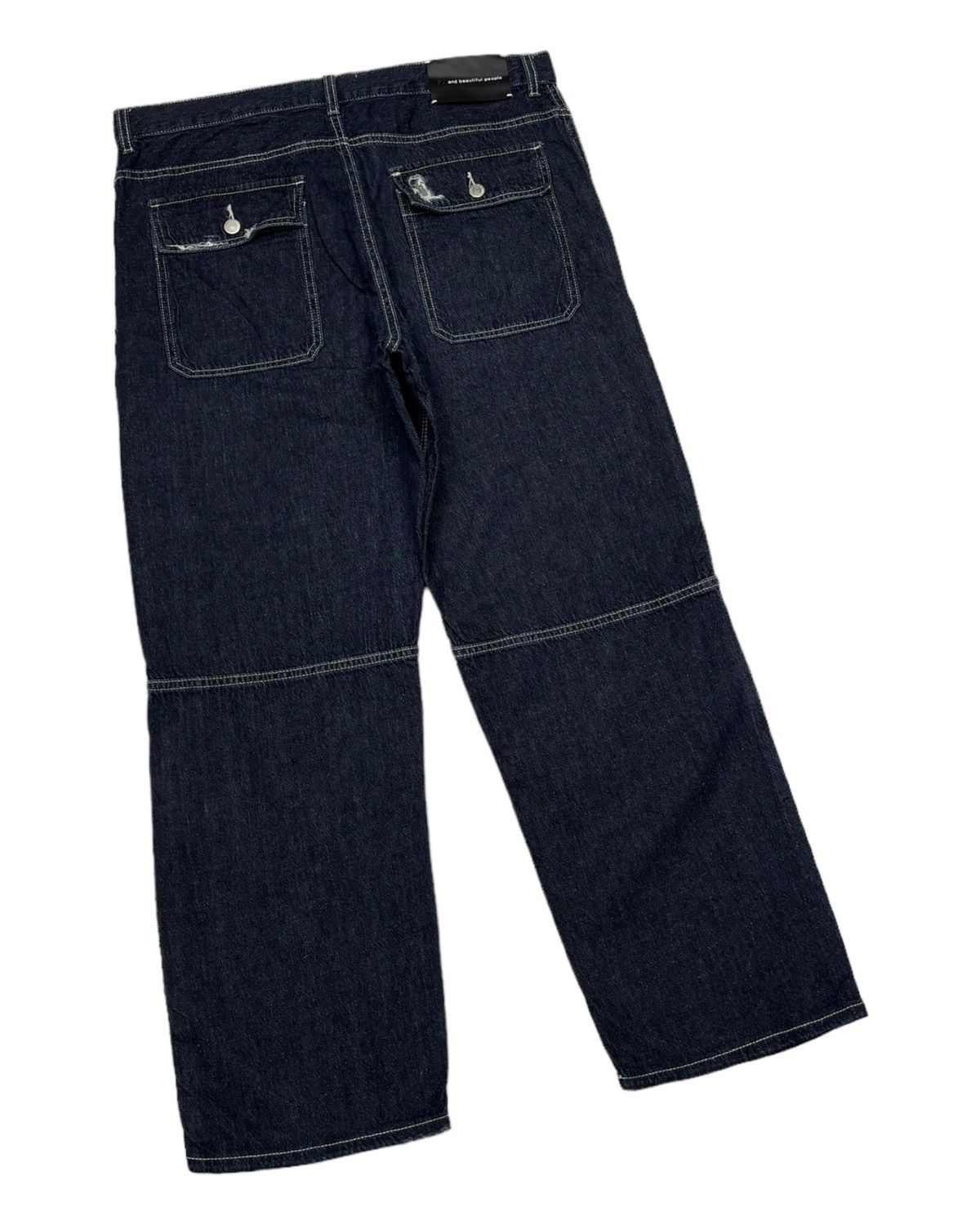 GU × Jun Takahashi Vintage GU and Beautiful People Baggy Denim Distress Jeans Size US 36 / EU 52 - 4 Thumbnail