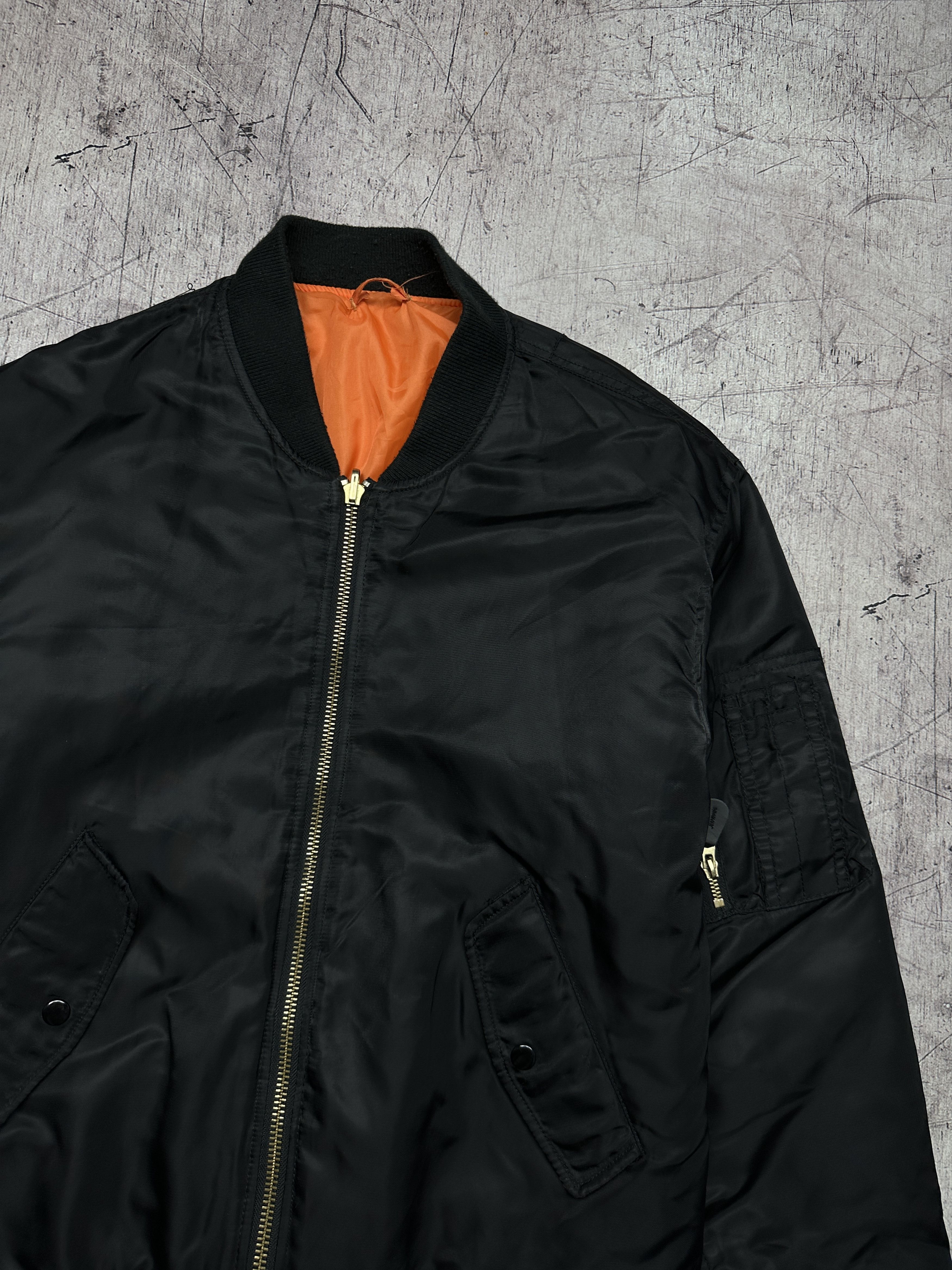 Vintage Vintage MA 1 Bomber Jacket Military Flyers Nylon Size US L / EU 52-54 / 3 - 2 Thumbnail