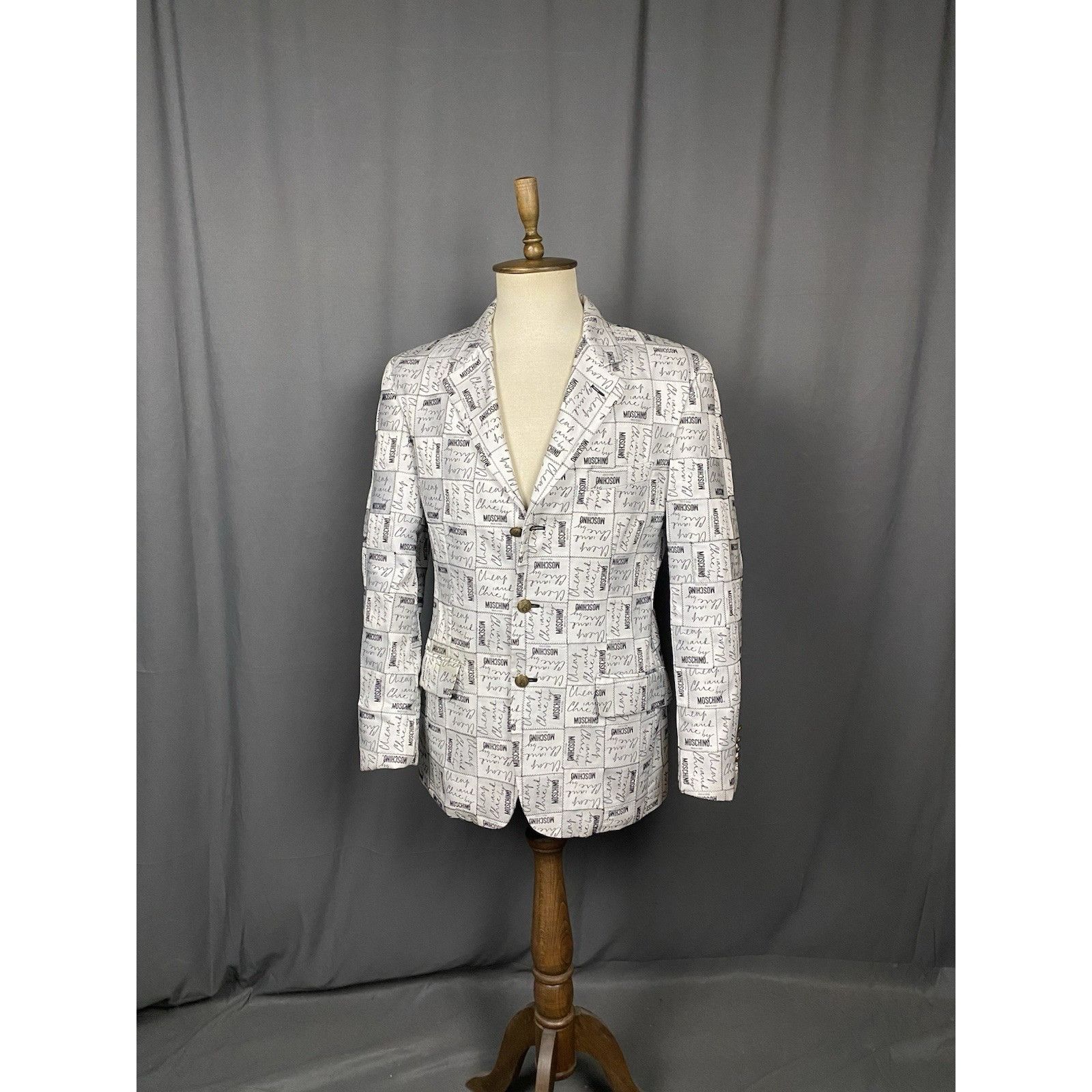 Moschino Rare & Iconic 1990's Moschino Cheap & Chic Label 3-button Bl Size 52R - 2 Thumbnail