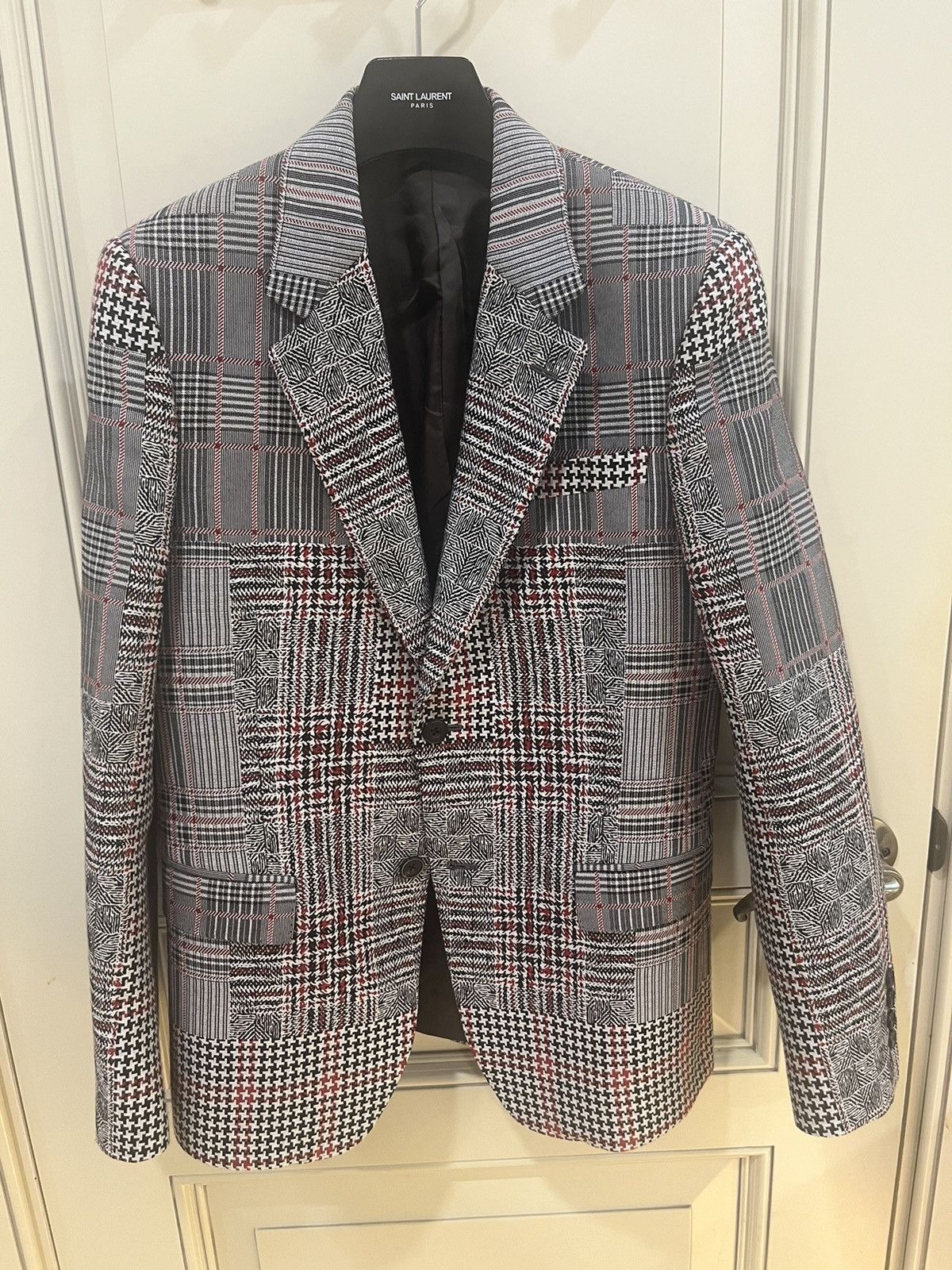 Alexander McQueen Prince of Wales patchwork blazer size46 Size 46R - 22 Thumbnail