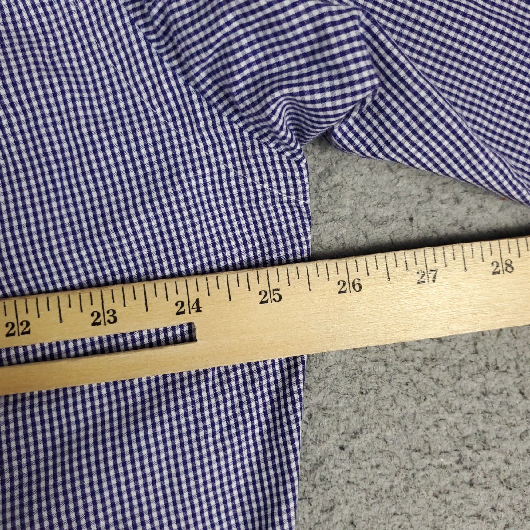 Ralph Lauren Ralph Lauren Dress Shirt Mens Size 16 Blue Check Cotton Button Up Long Sleeve Classic Regular Fit Mens Size 42R - 6 Thumbnail