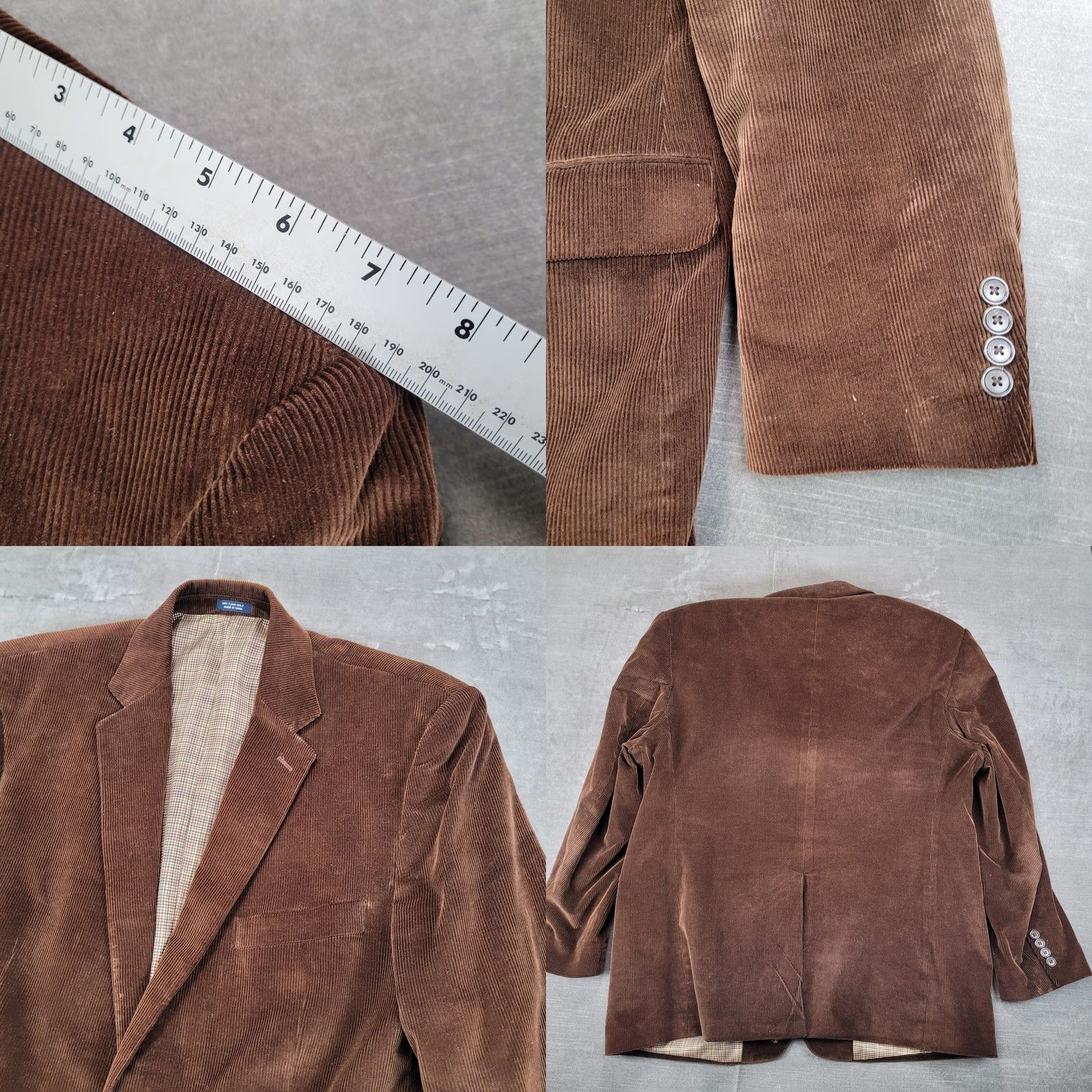 Vintage VINTAGE Saddlebred Blazer Jacket Brown Corduroy Two Button Notch Lapel Sport Coat Mens 46 Size 46R - 8 Thumbnail