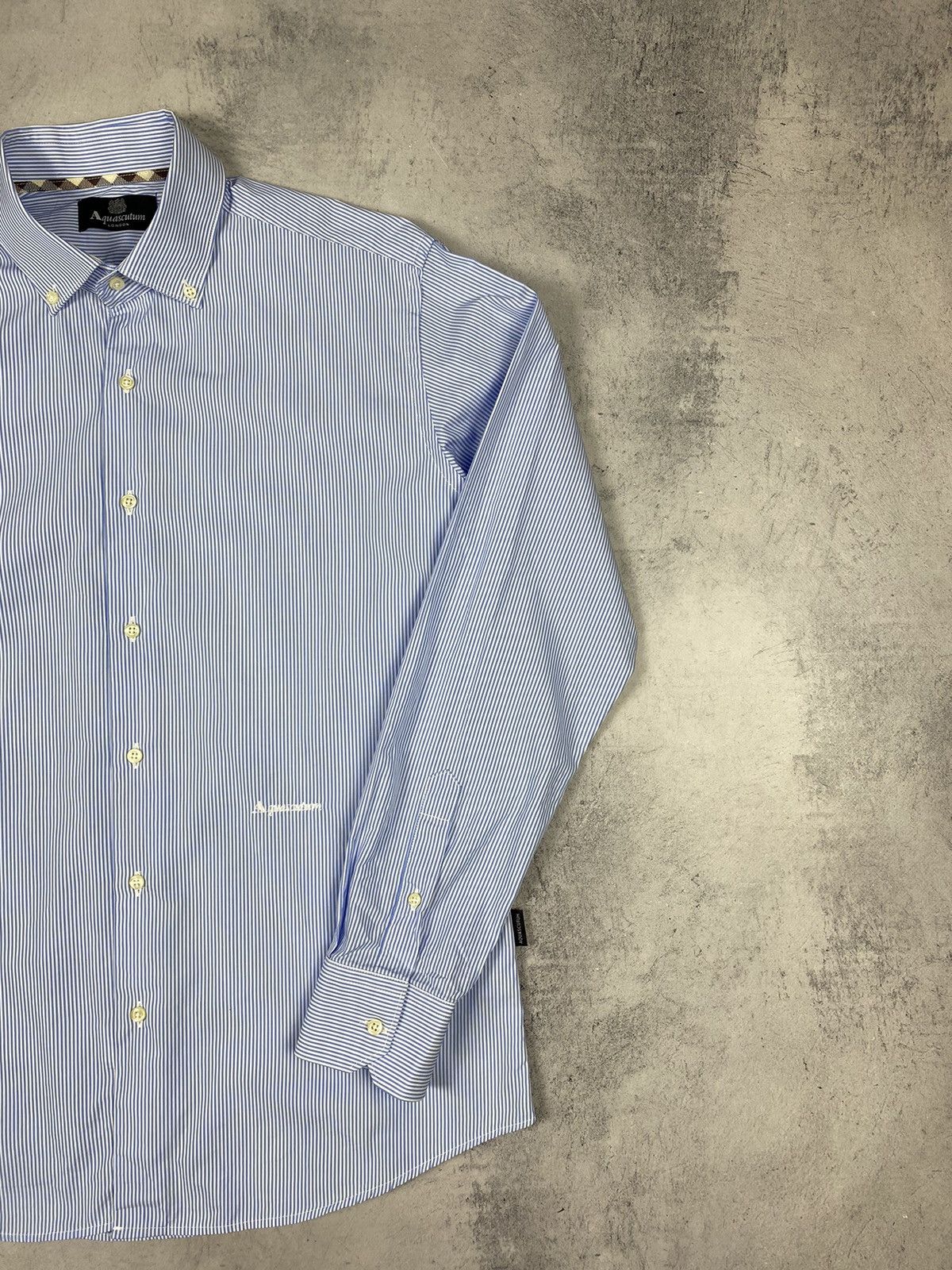 Aquascutum Aquascutum London Stripped Luxury Button Up Shirt Size US M / EU 48-50 / 2 - 3 Thumbnail