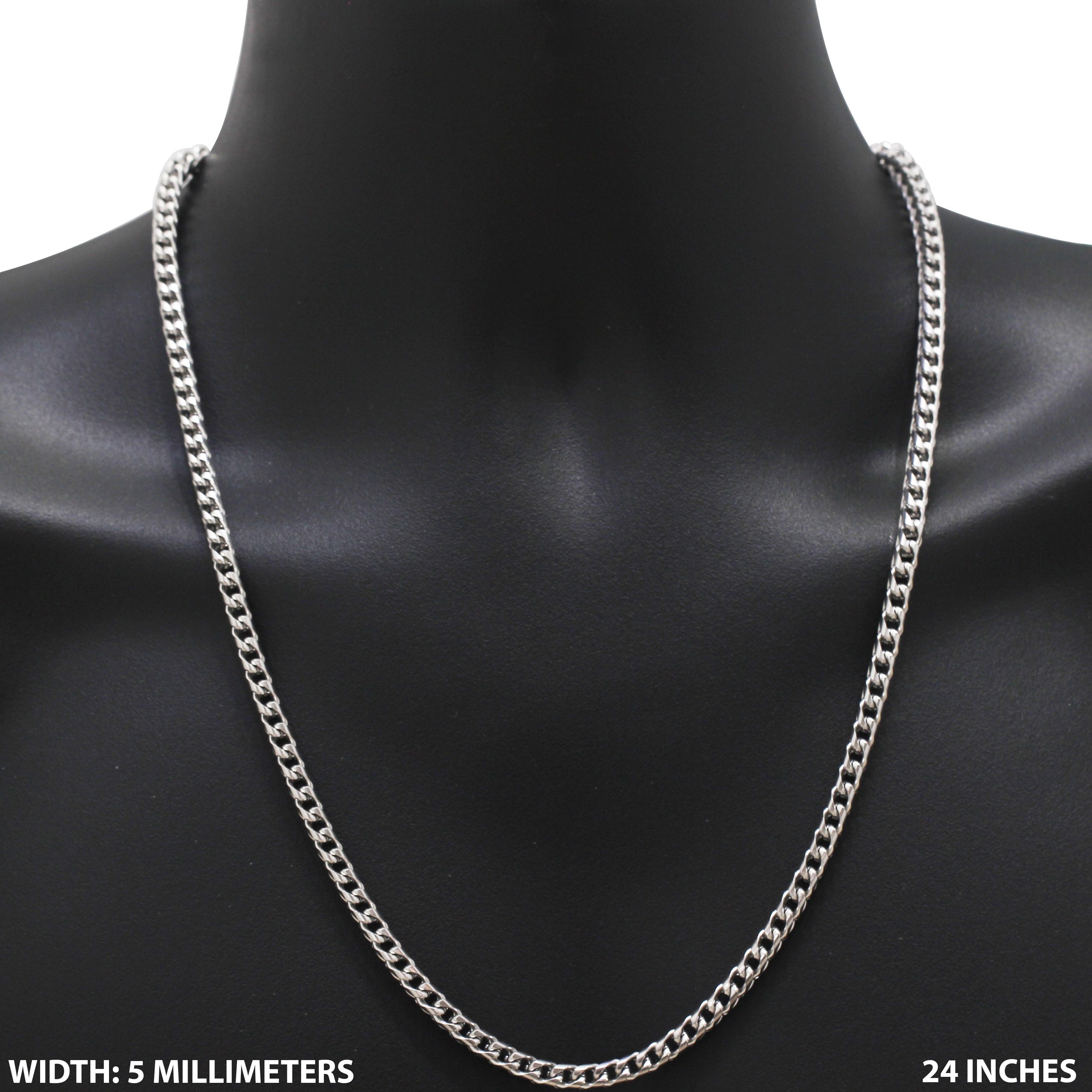 Other 316L Stainless Steel 5mm Franco Chain Necklace 24” Size ONE SIZE - 1 Thumbnail