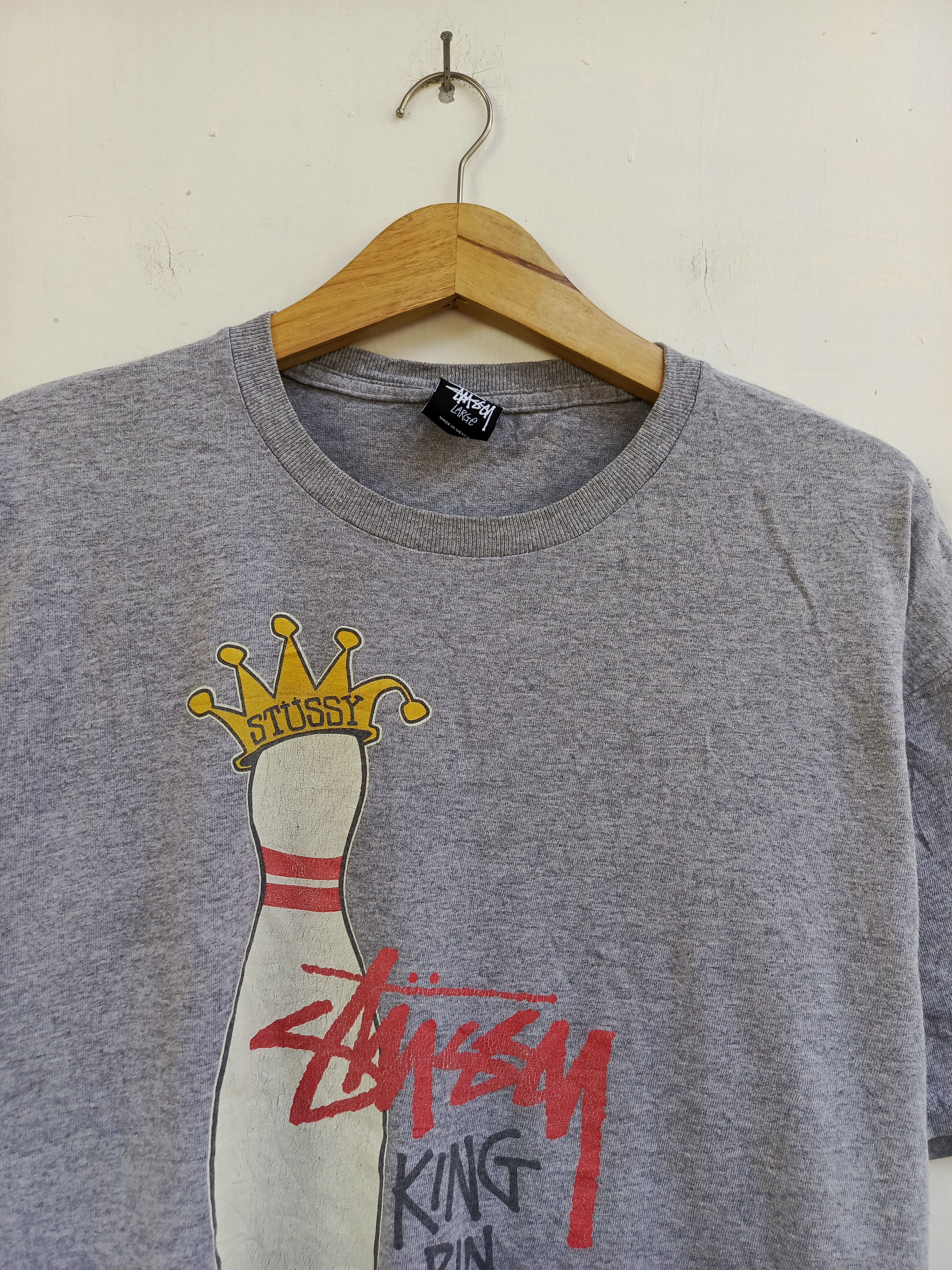 Stussy Stüssy King Pin Graphic Tee Iconic Streetwear Essential Size US L / EU 52-54 / 3 - 2 Thumbnail
