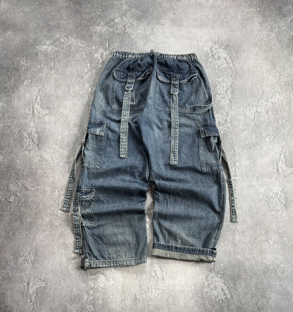If Six Was Nine Retro 90s pants jeans baggy cargo trouser Multipocket L.G.B. Size 28" / US 6 / IT 42 - 1 Thumbnail