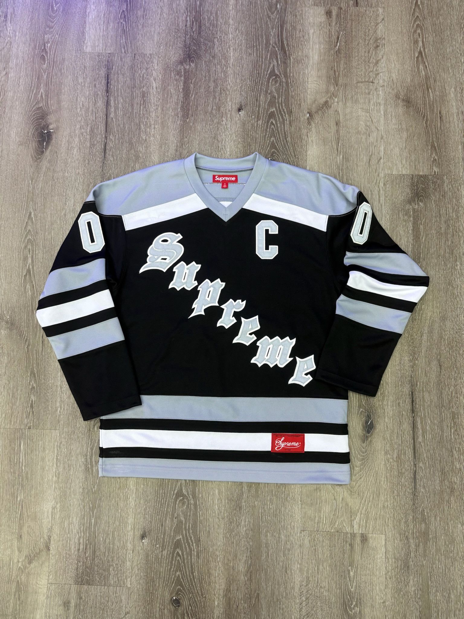 Supreme Supreme "Fire & Ice" Hockey Jersey (Black) Size US S / EU 44-46 / 1 - 1 Thumbnail