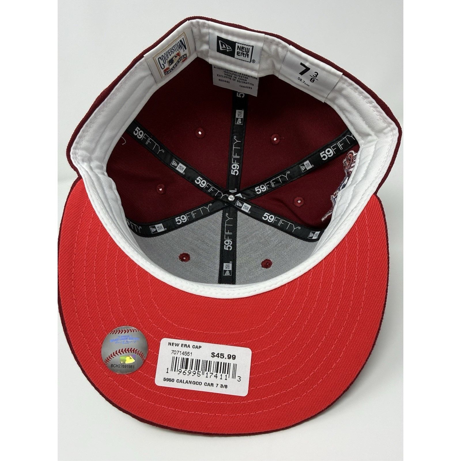 New Era New Era California Angels Fitted Hat Size 7 3/8 Cardinal Red Size ONE SIZE - 6 Thumbnail