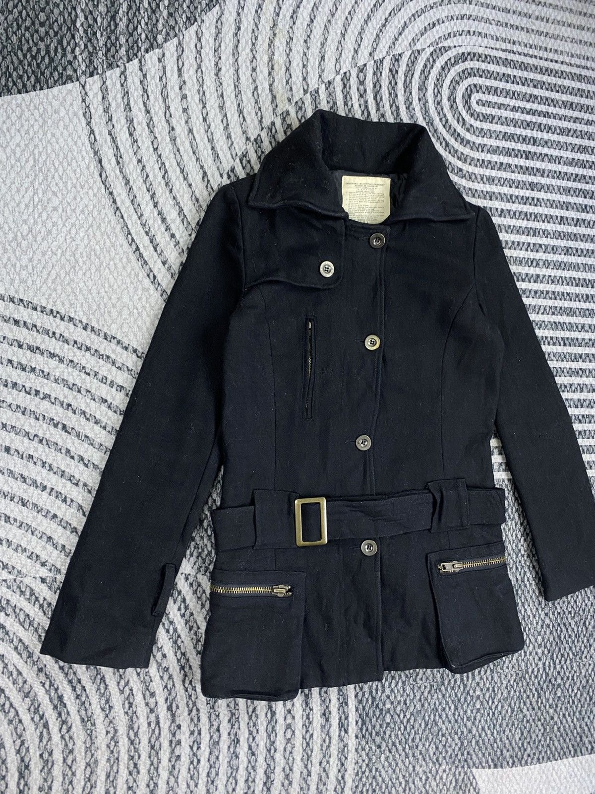 GOA GOA Military Style Wool Belted Jacket Size S / US 4 / IT 40 - 3 Thumbnail