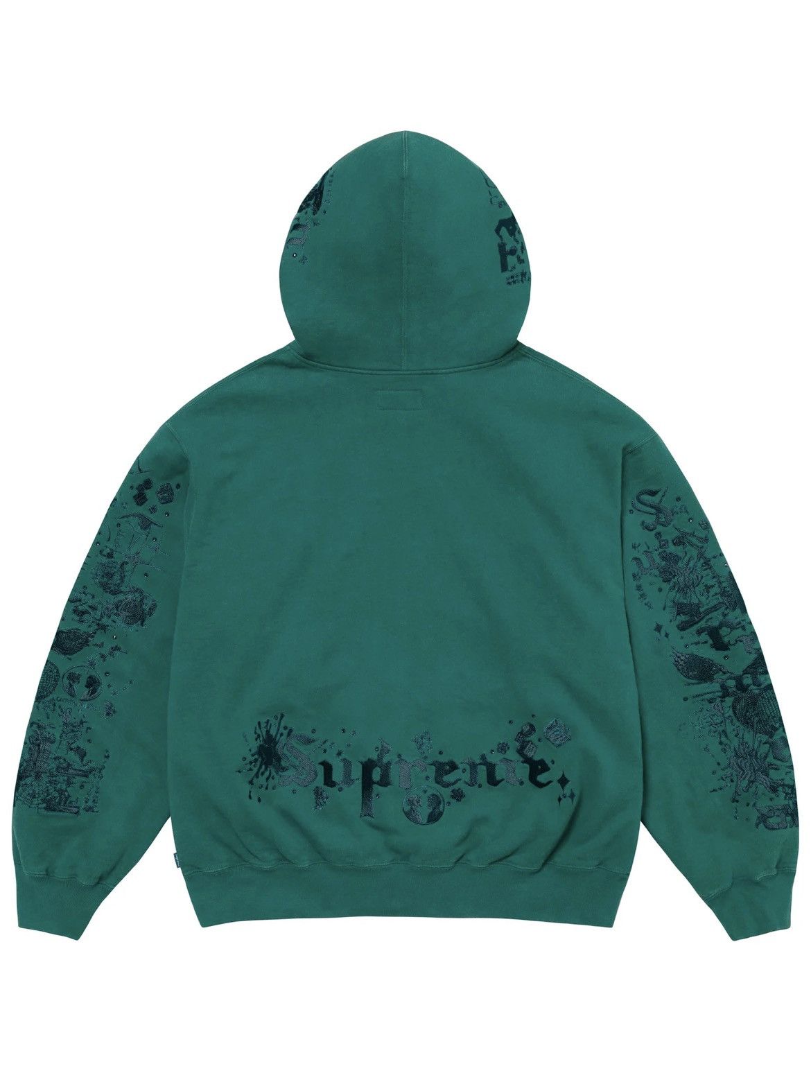 Supreme Supreme AOI Zip Up Teal Green Hooded Sweatshirt SS24 | Grailed