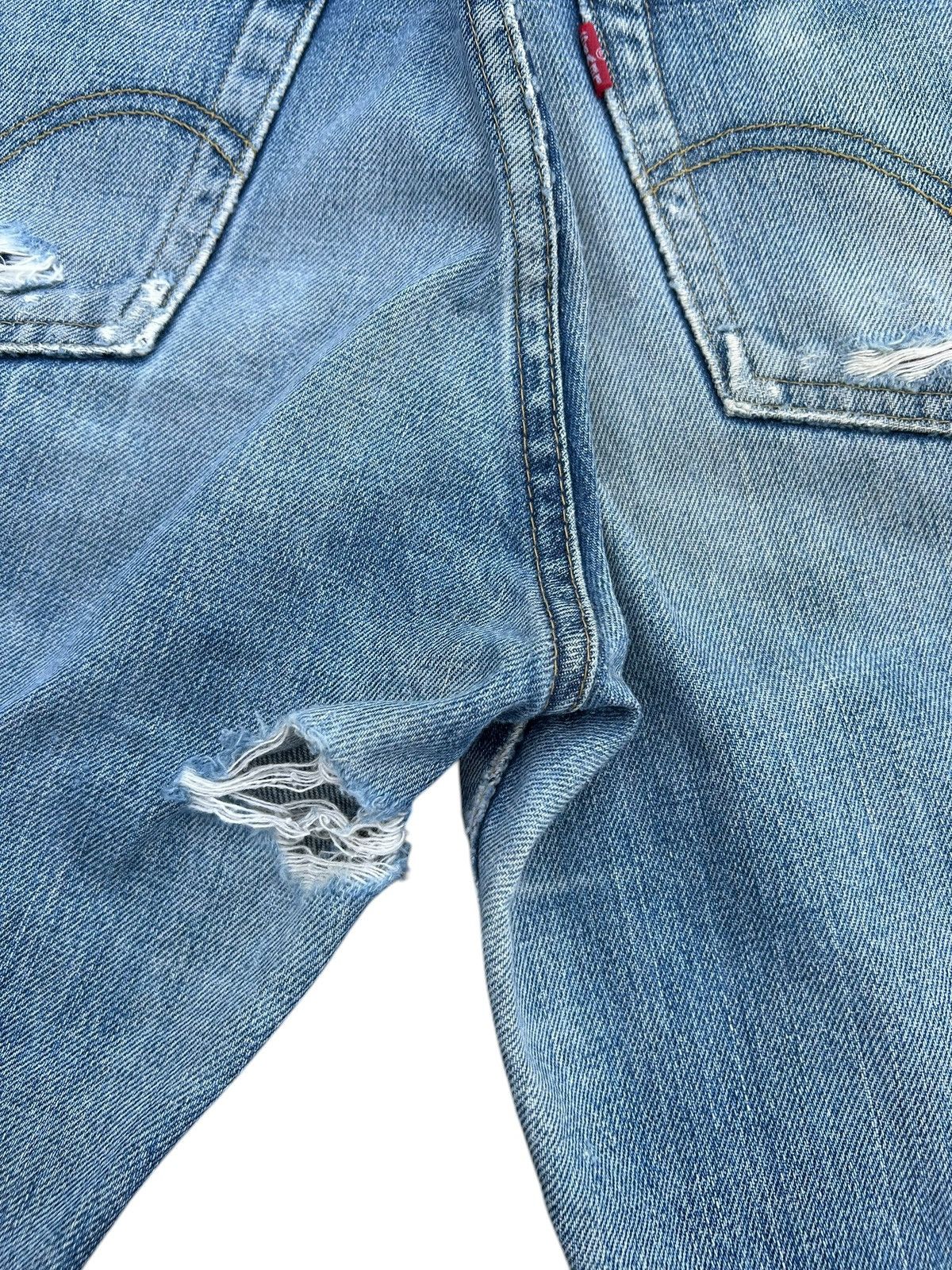 Kapital Vintage Levis Big E Selvedge Distressed Denim Jeans Size US 30 / EU 46 - 14 Thumbnail