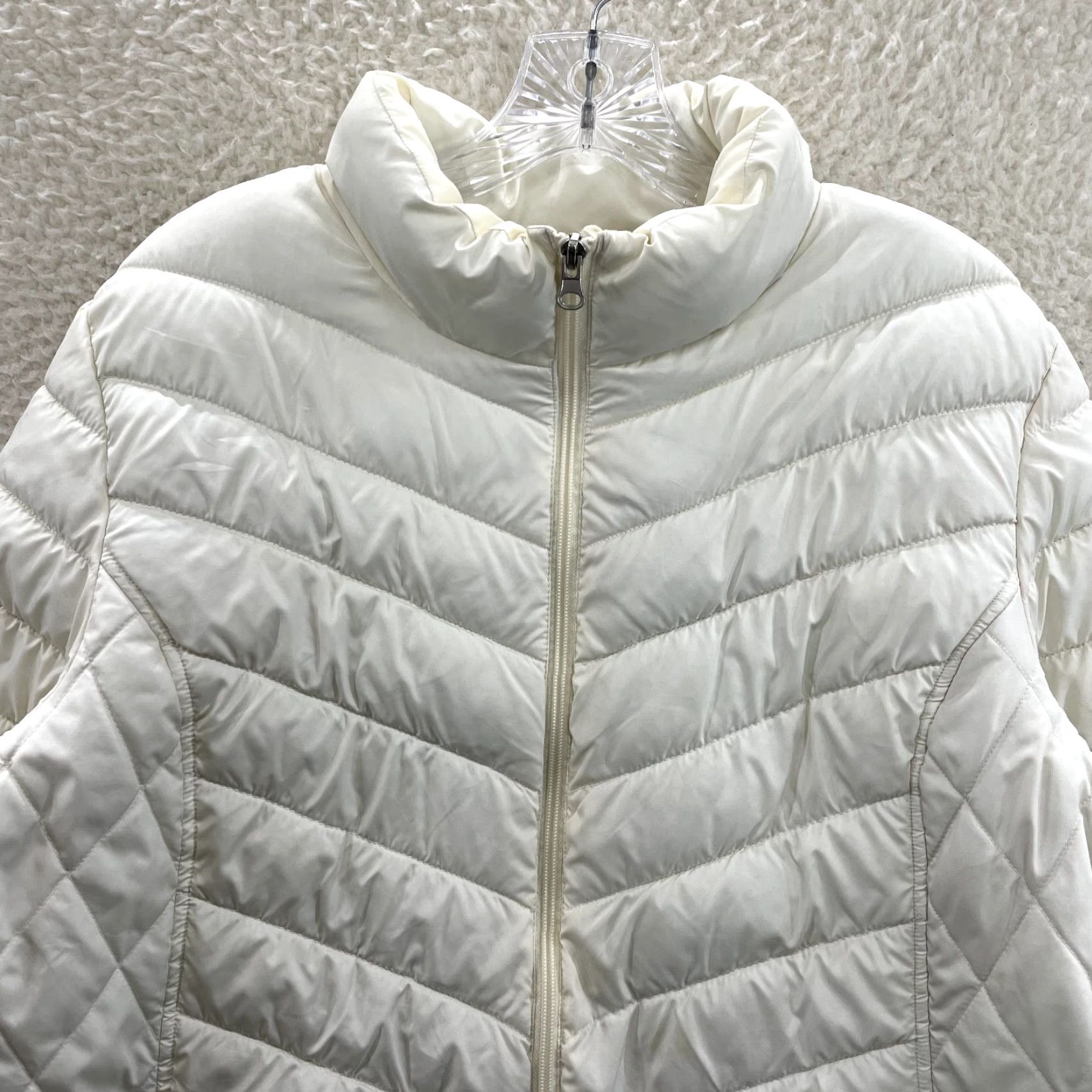 Faded Glory Y2K Vintage Puffer Jacket Coat XL Womens White Winter Snow Outdoor Size XL / US 12-14 / IT 48-50 - 3 Thumbnail