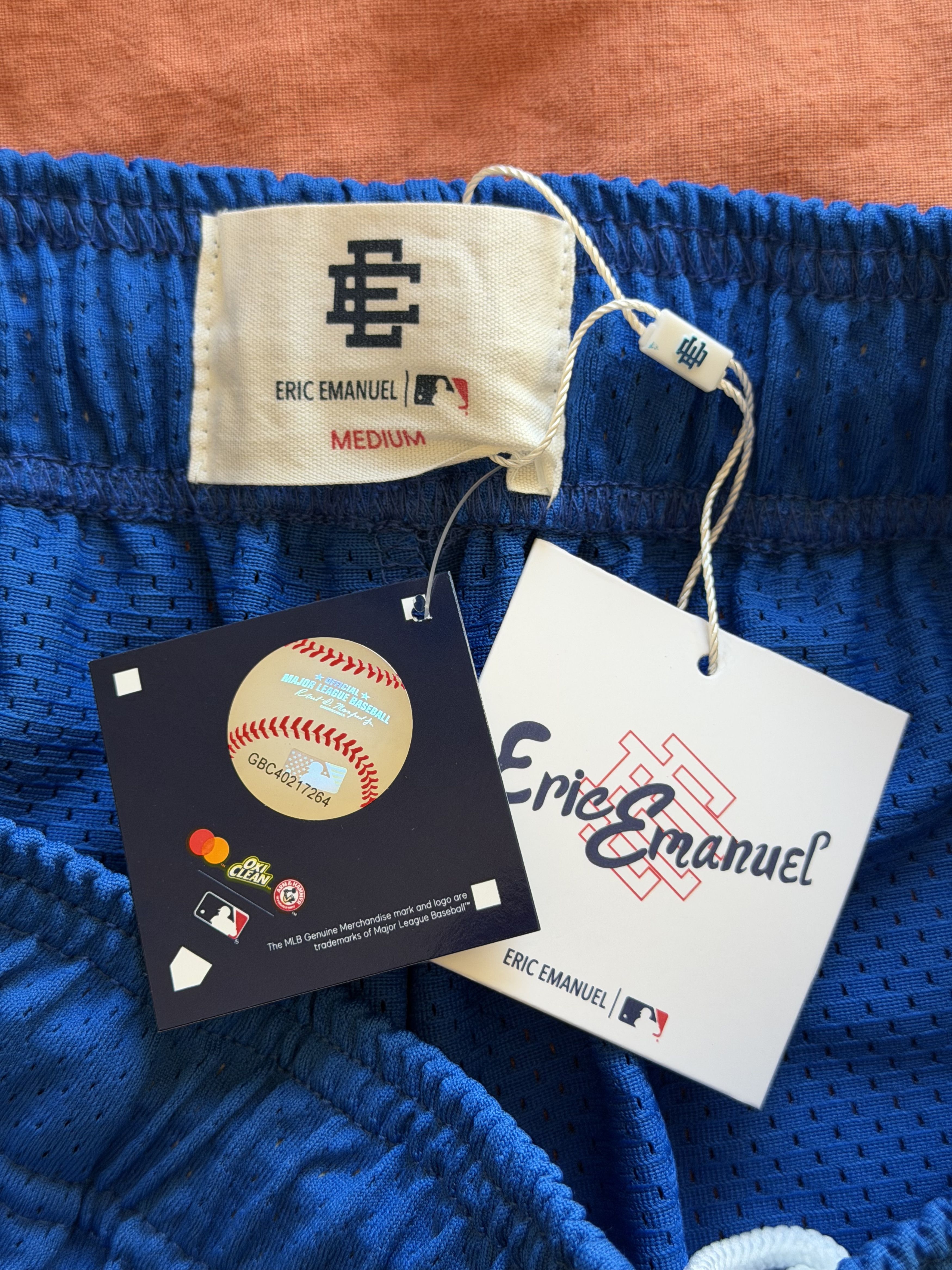 Eric Emanuel × MLB Eric Emanuel EE Basic Atlanta Braves Shorts in Blue Size US 32 / EU 48 - 5 Thumbnail