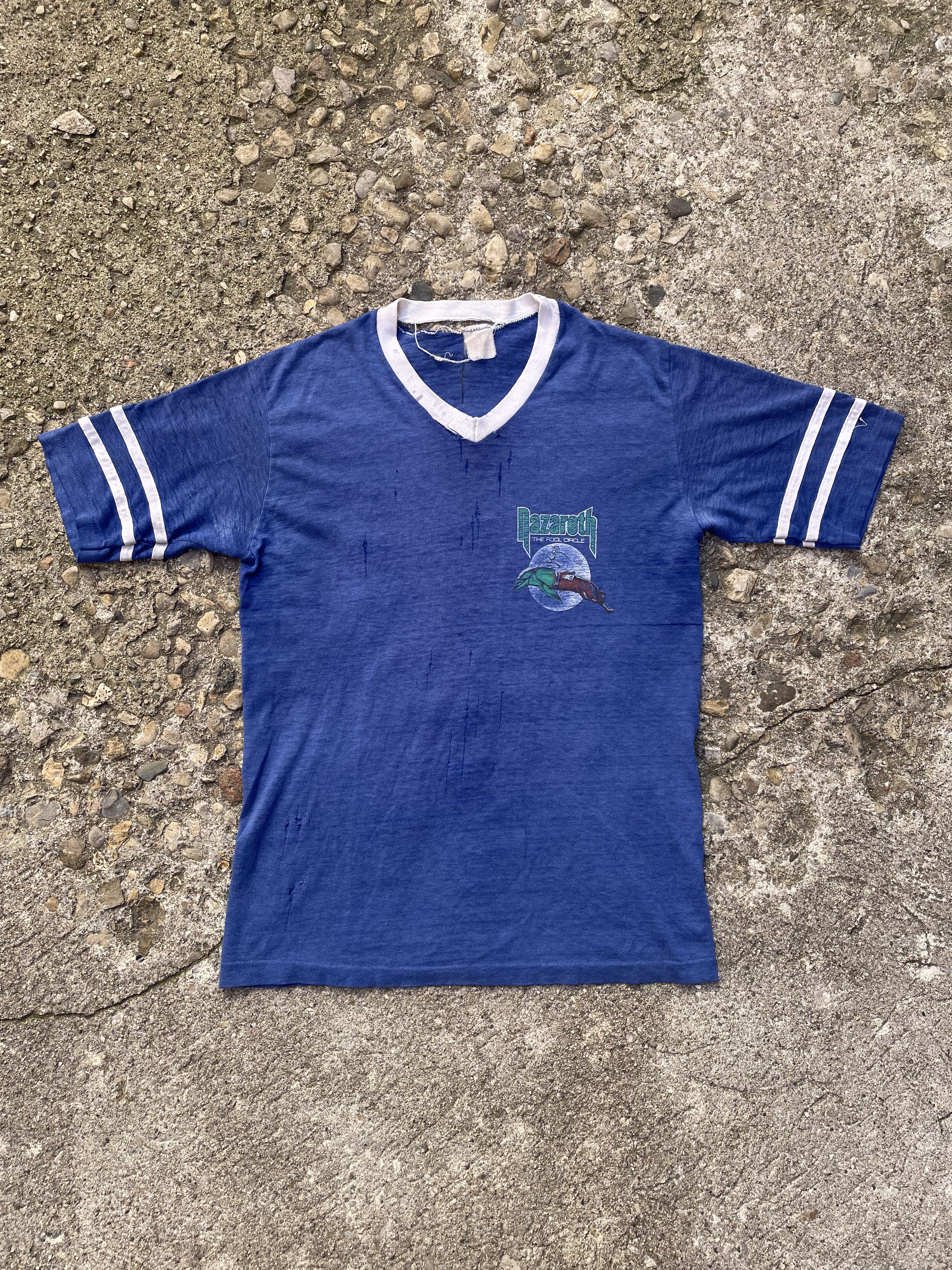 Band Tees × Vintage VTG 1981 Nazareth The Full Circle Thrashed Band T-Shirt Size US M / EU 48-50 / 2 - 1 Thumbnail