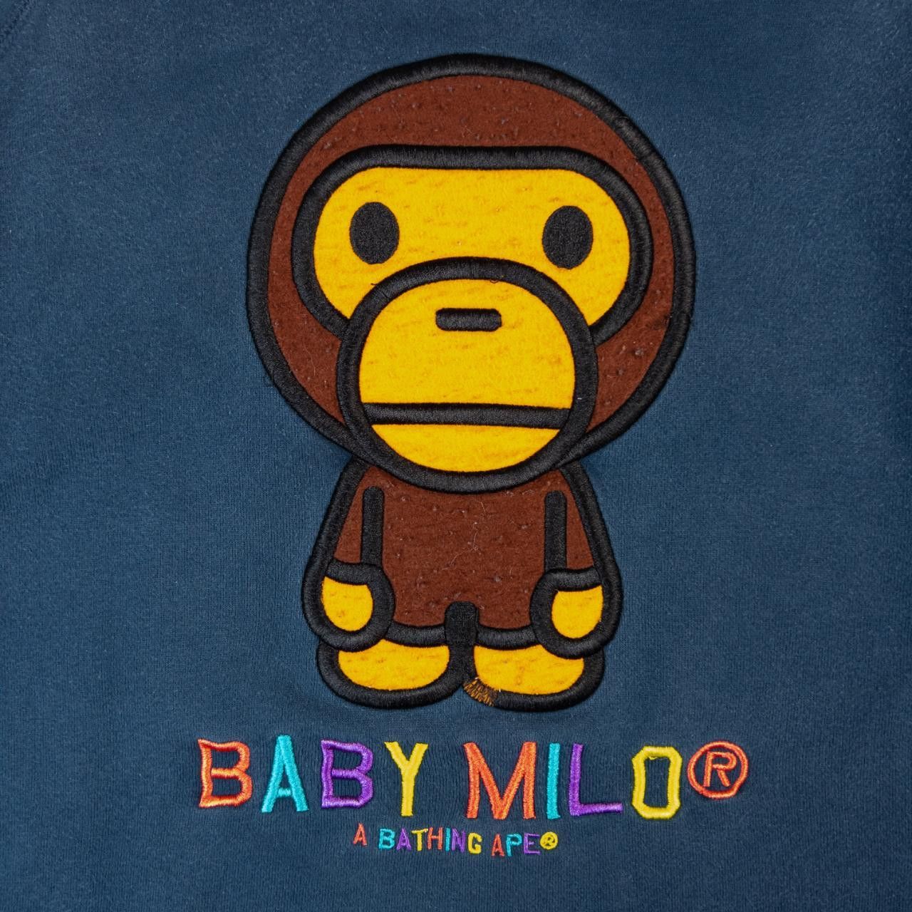 Bape Vintage Bape Baby Milo Embroidered Sweatshirt Size M Size US M / EU 48-50 / 2 - 4 Thumbnail