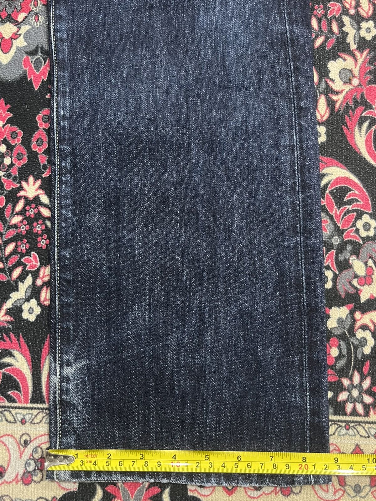 Jun Takahashi Vintage Japan Uniqlo UJ Dark Blue Whisker Faded Washed Jeans Size US 36 / EU 52 - 15 Thumbnail