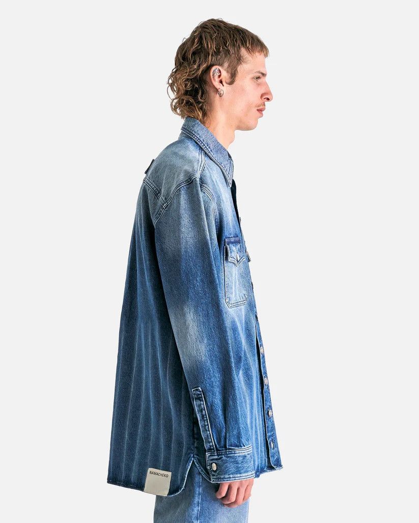 Namacheko o1s1v1r1oon0925 Hank Denim Shirt in Washed Blue Size US XL / EU 56 / 4 - 4 Thumbnail