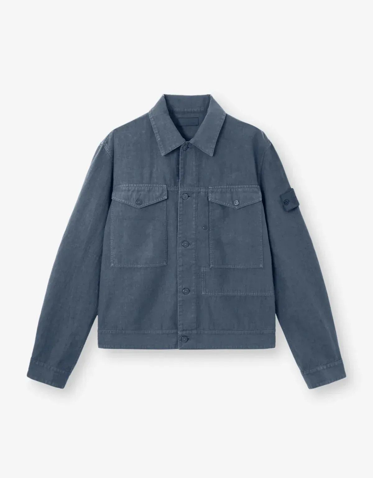 Stone Island Stone Island Ghost Blue Bonded Linen-TC Jacket Size US L / EU 52-54 / 3 - 1 Thumbnail