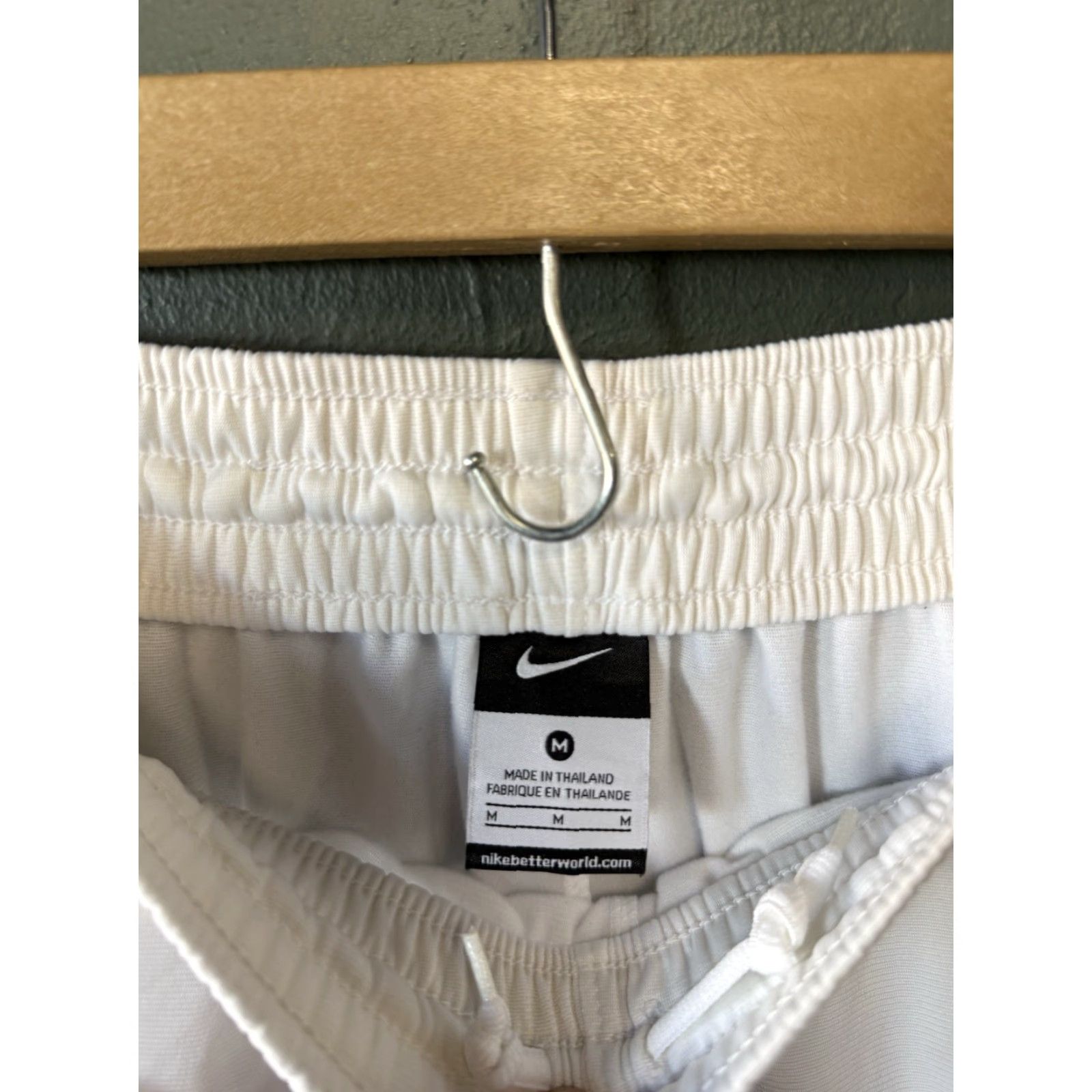 Nike Nike Mens Sweatpants White Drawstring Stripe M Regular Pants Activewear Size US 31 - 3 Thumbnail