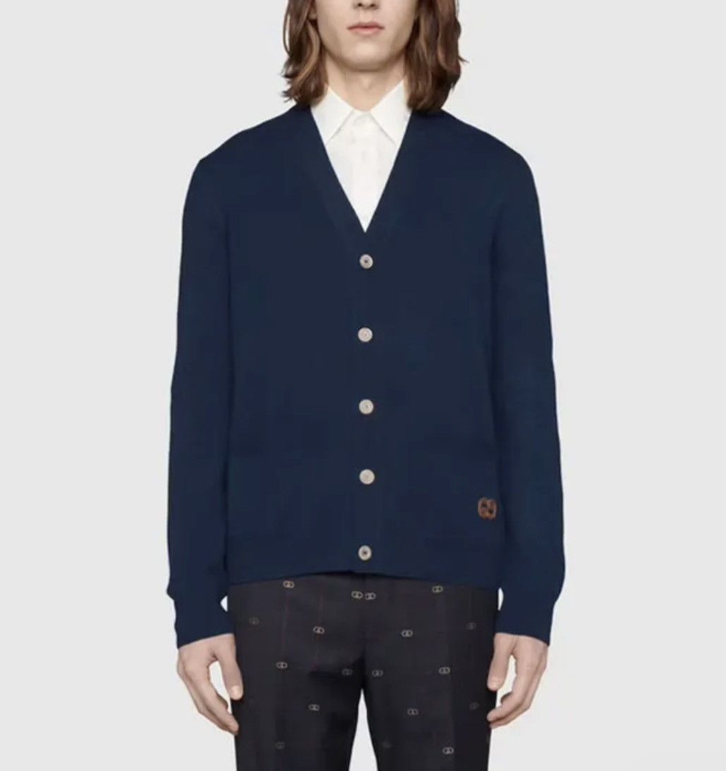 Gucci Gucci 100% Fine Cashmere Cardigan Blue size XL Size US XL / EU 56 / 4 - 11 Thumbnail