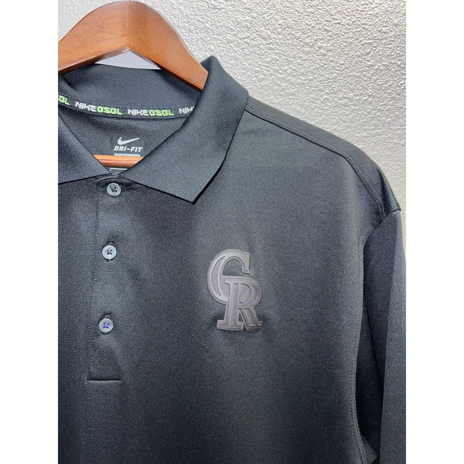Nike Nike Baseball Polo Shirt Colorado Rockies MLB Black Large Size US L / EU 52-54 / 3 - 3 Thumbnail