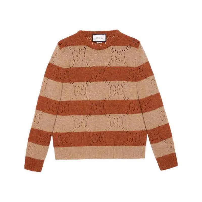 Gucci Gucci GG Pattern knit Pullover Sweater Size US XXL / EU 58 / 5 - 1 Thumbnail