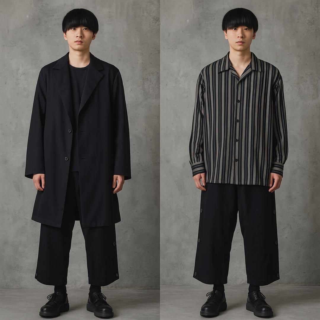 Yohji Yamamoto Yohji Yamamoto Pour Homme - Asymmetrical Buttons Wide Pants Size US 30 / EU 46 - 8 Thumbnail