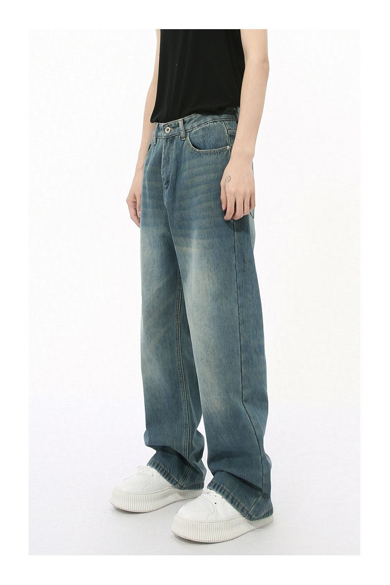 Japanese Brand Men's Japanese retro vibe style straight leg wide-leg jeans Size US 32 / EU 48 - 3 Thumbnail