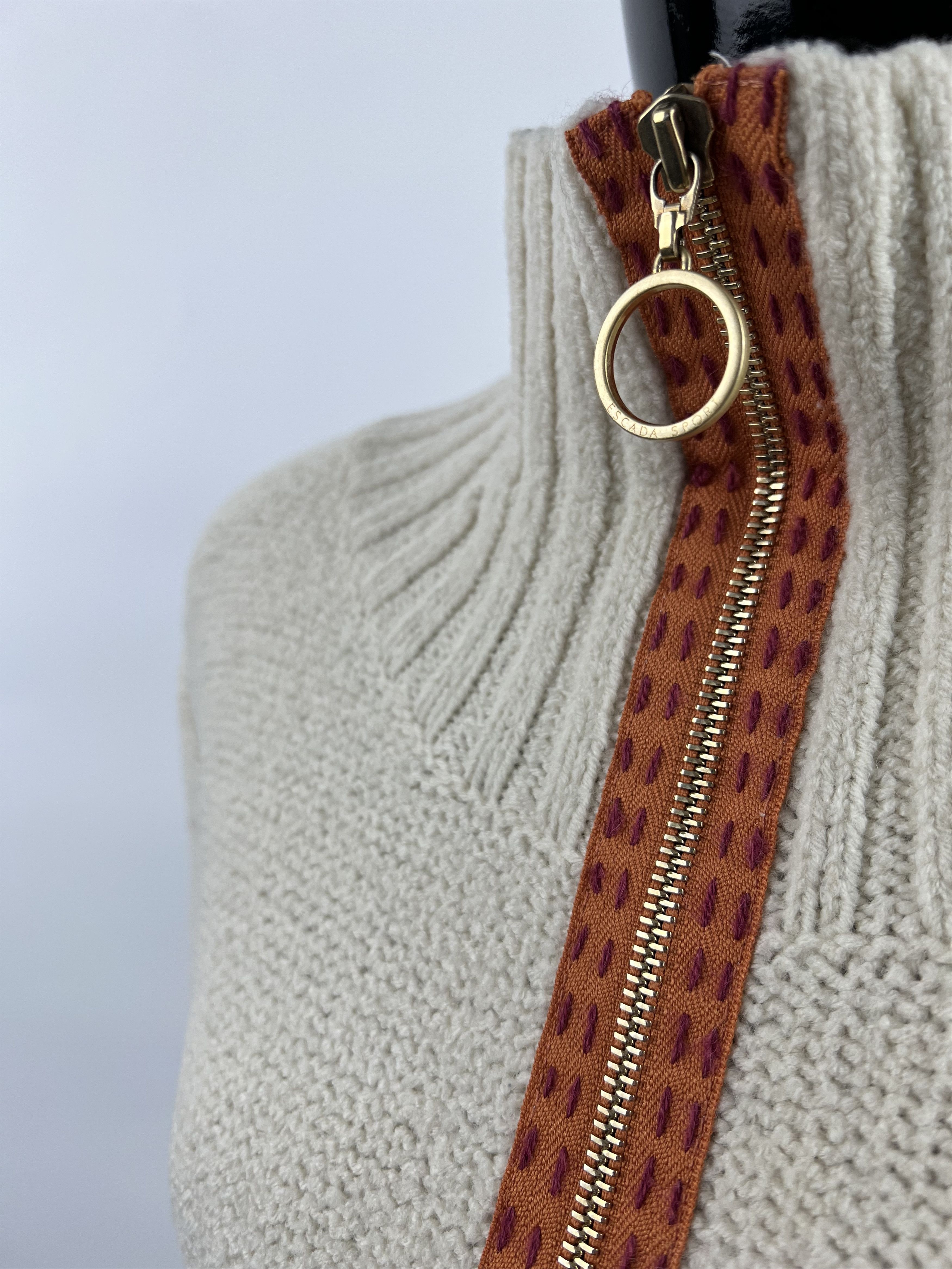 Escada Sport Escada Sport + Rare Vintage 100% Wool Full Zip Sweater Size L / US 10 / IT 46 - 5 Thumbnail