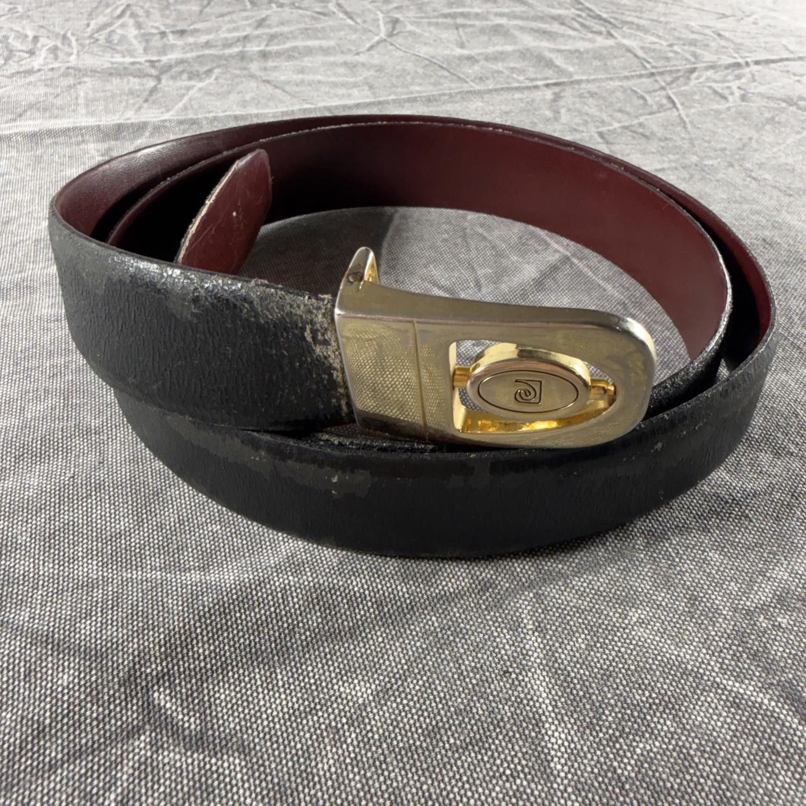 Pierre Cardin Pierre Cardin Belt Reversible Buckle Goldtone Size ONE SIZE - 2 Thumbnail