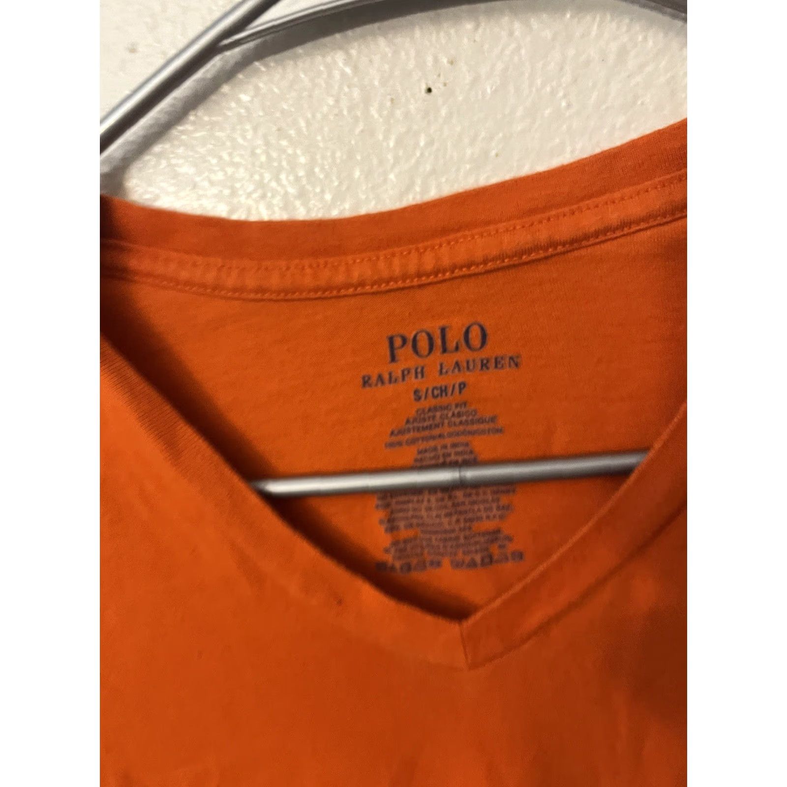 Polo Ralph Lauren Polo Ralph Lauren Sleepwear Shirt Men S Cotton Sleep Shirt Orange V-Neck EUC! Top Size US S / EU 44-46 / 1 - 3 Thumbnail