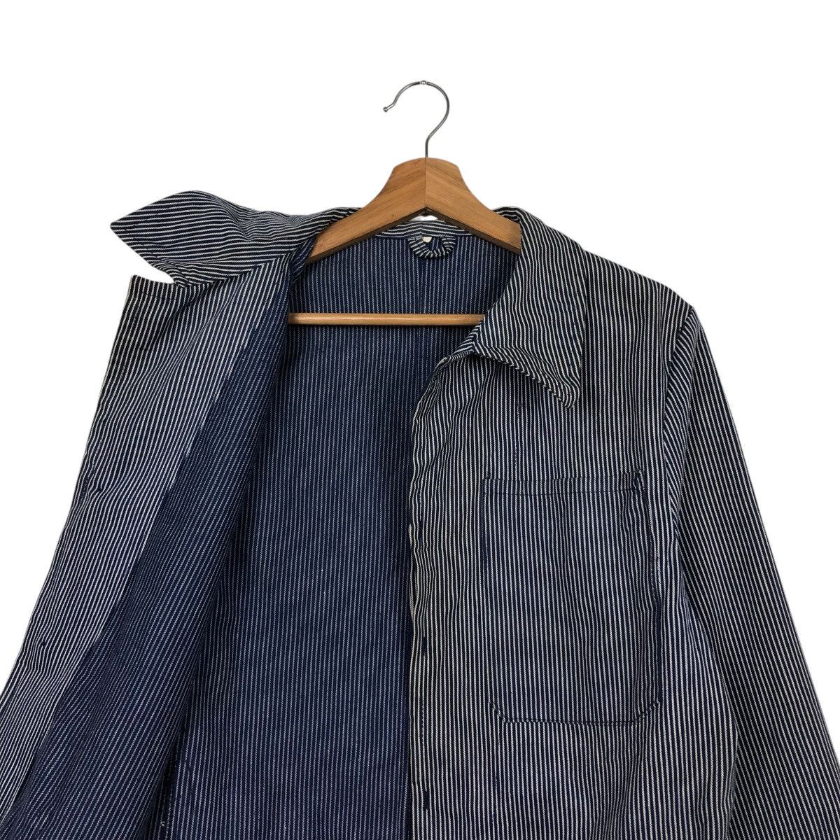 45rpm 📌Vintage Hickory Chore Worker Button Jacket Size US M / EU 48-50 / 2 - 13 Thumbnail