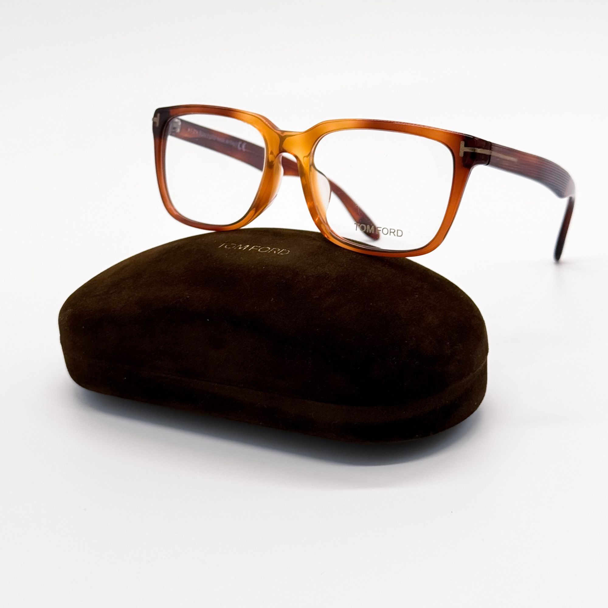 Tom Ford NEW TOM FORD EYEGLASSES TF4304 056 SQUARE HAVANA MEN FT4304 Size ONE SIZE - 1 Thumbnail