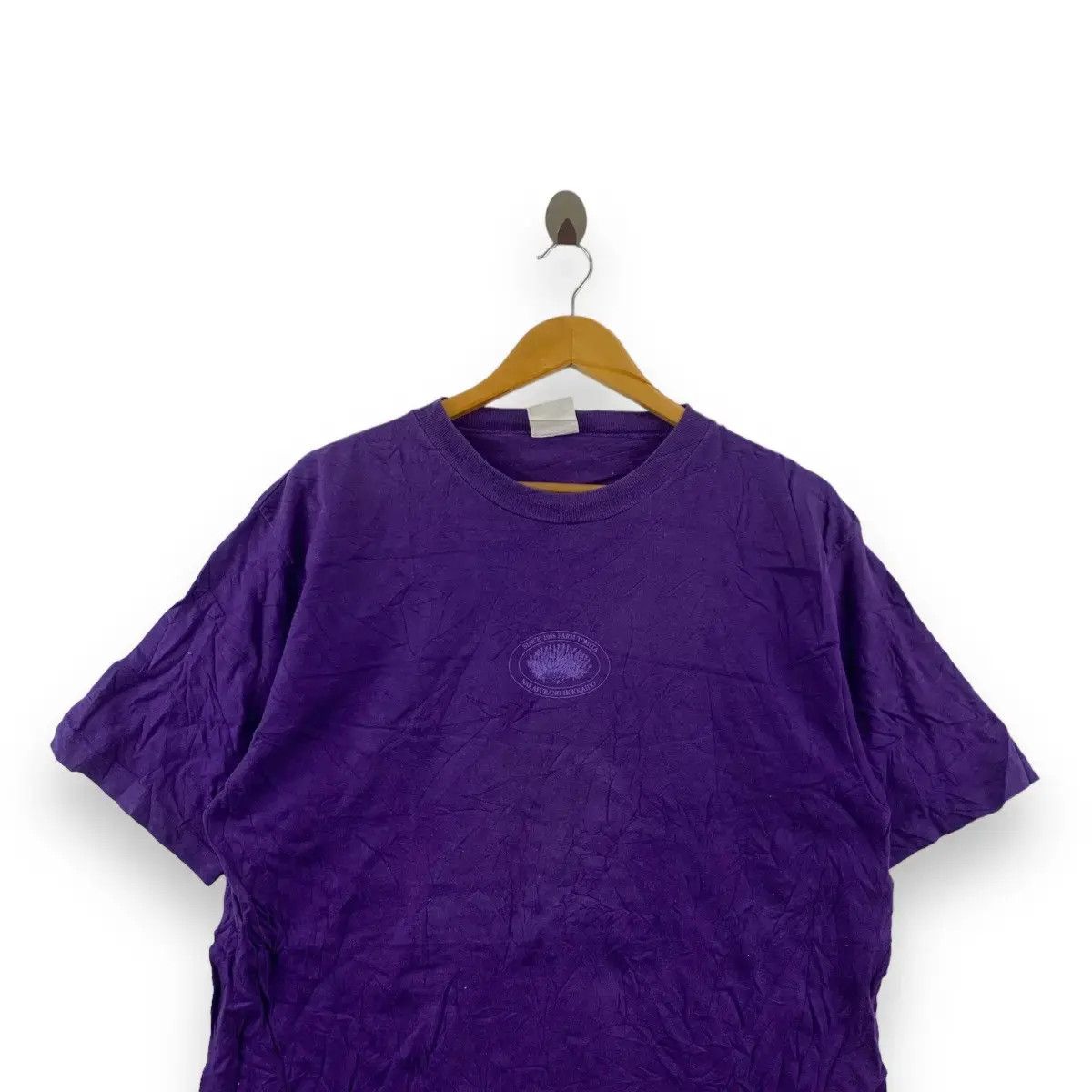 Vintage NAKAFURANO HOKKAIDO Farm Tomita Natural Dye Tee Shirt Size L / US 10 / IT 46 - 2 Thumbnail