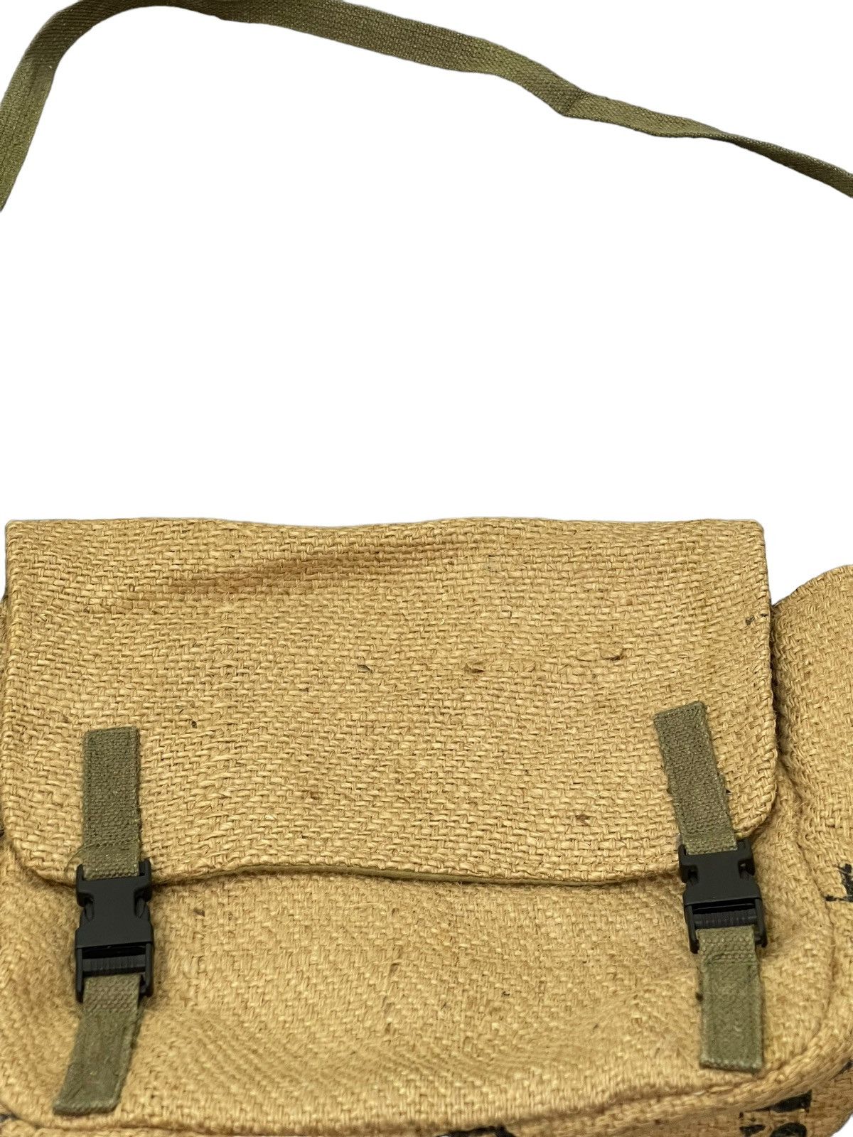 Handmade Coffee Sacks Messengger Bag Military Style Custom 1🟩 Size ONE SIZE - 9 Thumbnail