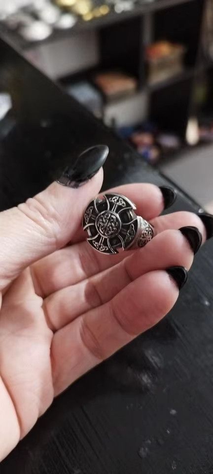 Jewelry Cross Viking Ring Streetwear Jewelry Fashion Gift Size ONE SIZE - 1 Thumbnail