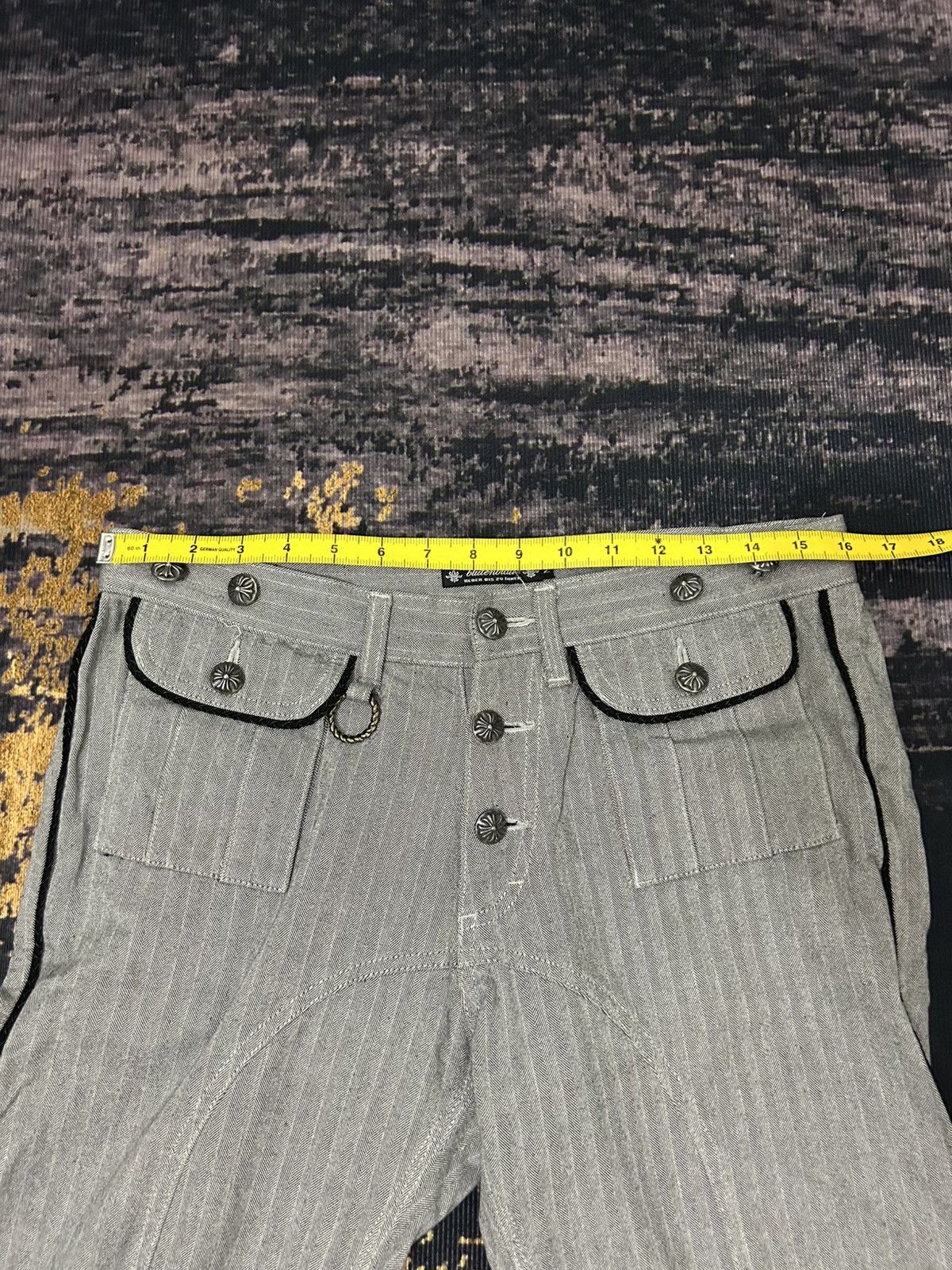 Tornado Mart Japanese Brand Blutenblatt Cross Button Flare Pants Size US 32 / EU 48 - 19 Thumbnail