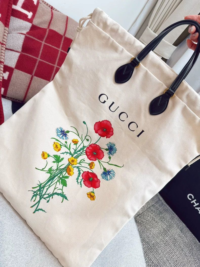 Gucci gucci floral canvas tote bag with black handles-dmc Size ONE SIZE - 1 Thumbnail