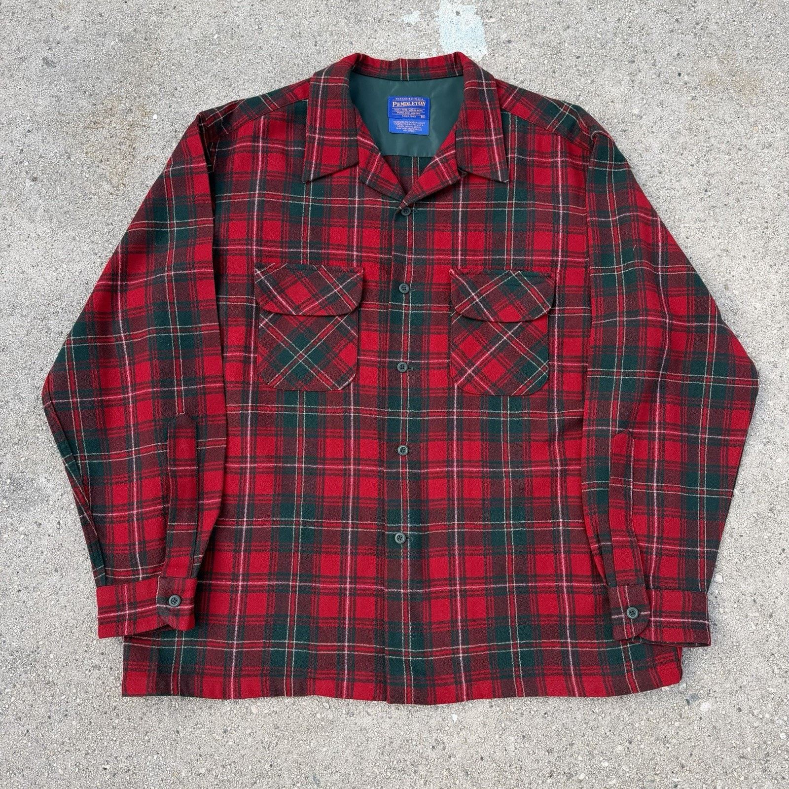 Pendleton Pendleton Red Plaid Wool Board Shirt XL Surf Size US XL / EU 56 / 4 - 2 Thumbnail