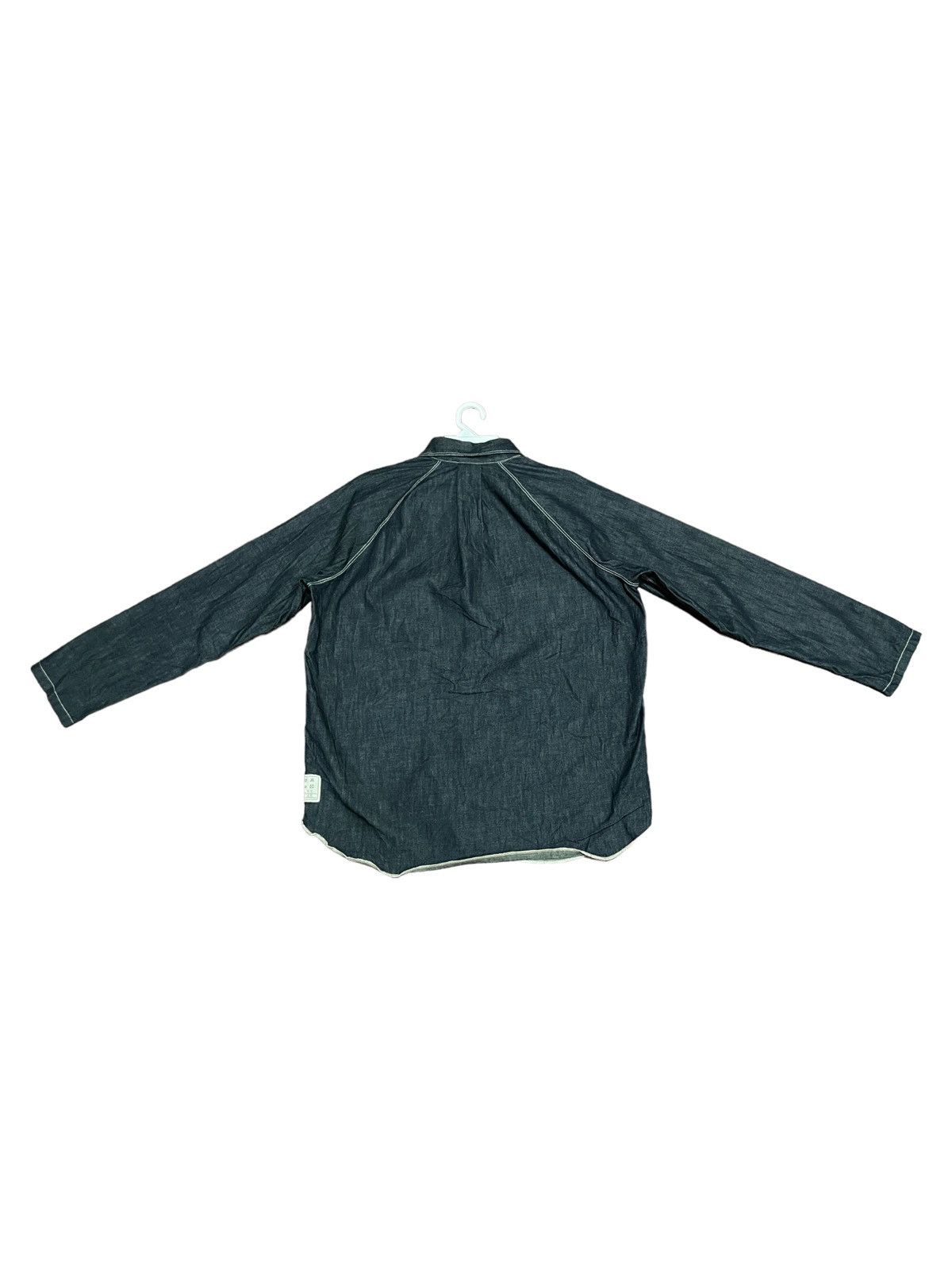 Japanese Brand Japan Made Chairmade Denim Military Shawl Collar Shirts Size US L / EU 52-54 / 3 - 14 Thumbnail