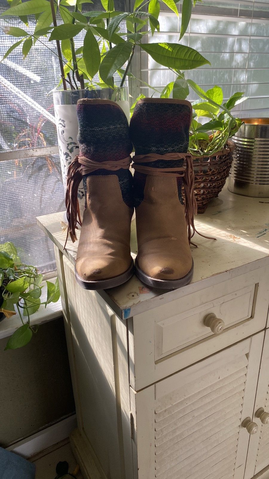 Sugar Sugar Holly Brown Faux Leather Western Southwest Boho Size US 5.5 / IT 35.5 - 4 Thumbnail