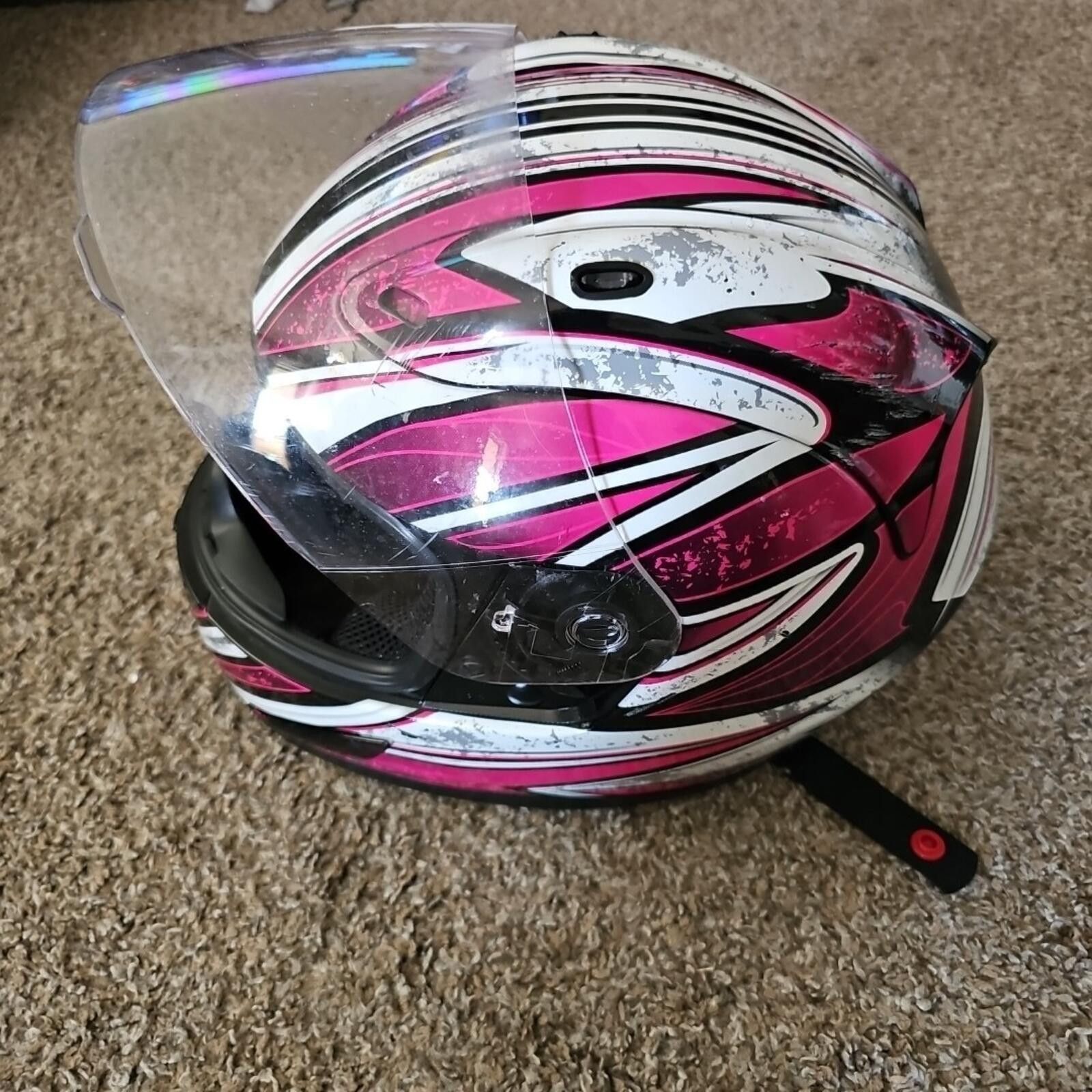Rider Boot Co. Raider Octane Full Facemask Helmet L Pink A-683 Size ONE SIZE - 5 Thumbnail