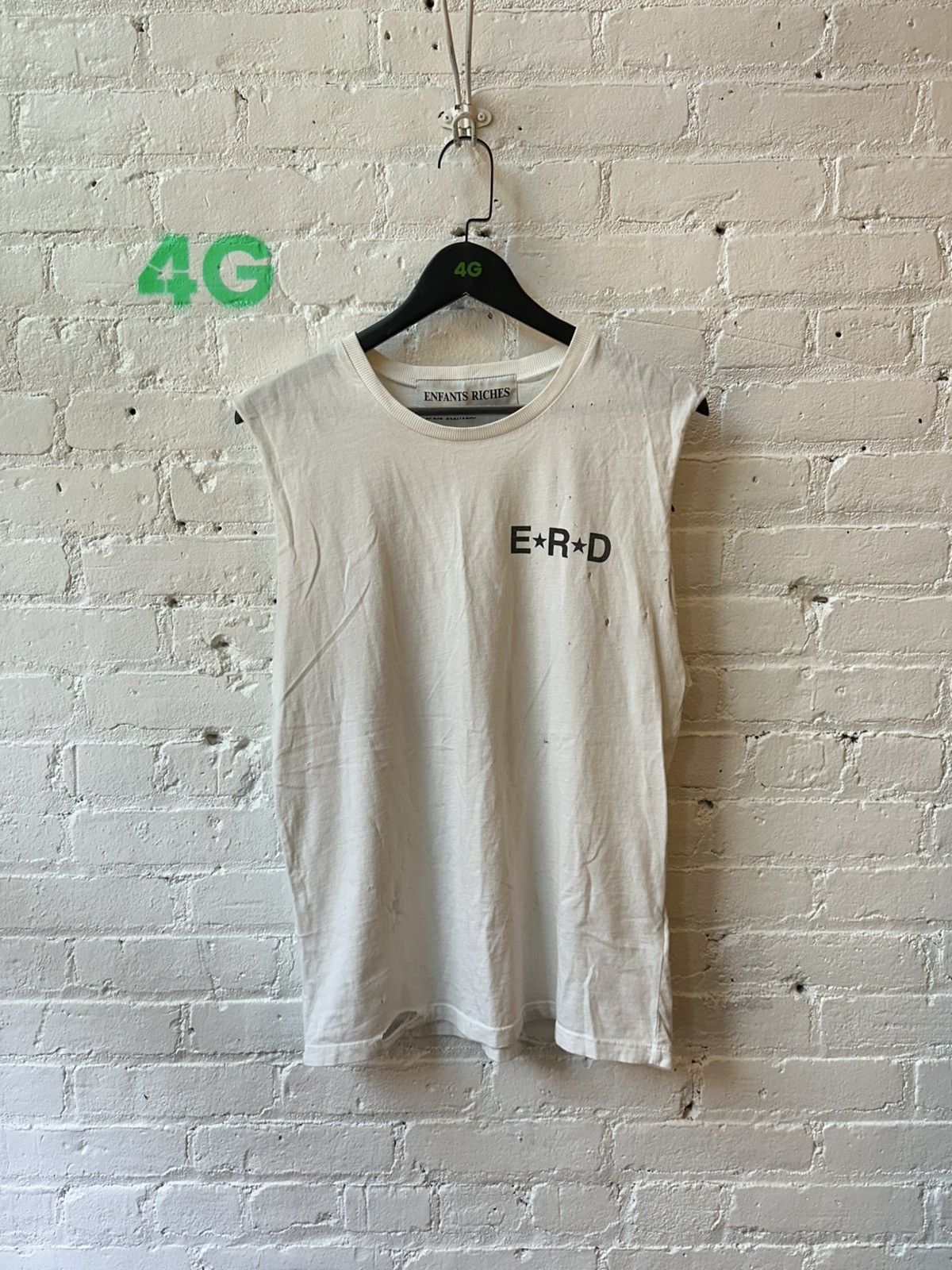 Enfants Riches Deprimes ERD THRASHED SLEEVLESS JESUS JUDGE SZ S Size US S / EU 44-46 / 1 - 3 Thumbnail