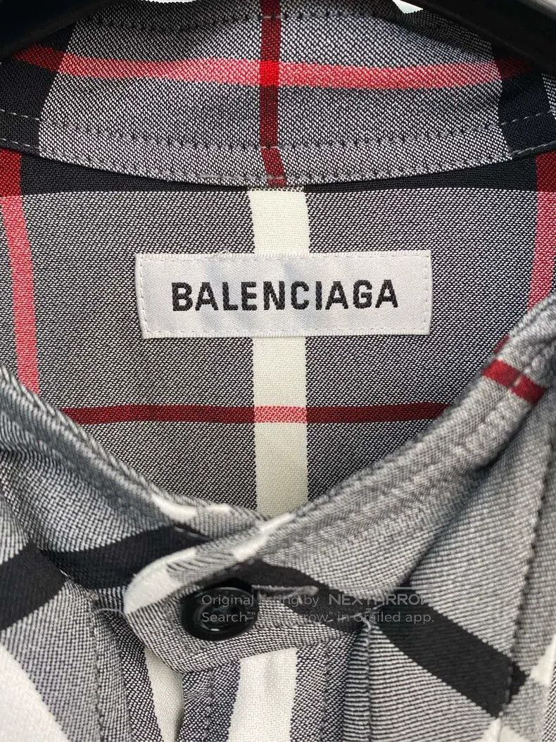 Balenciaga Balenciaga Long-sleeve checkered shirt with print logo Size XXS / US 00 / IT 34 - 6 Thumbnail