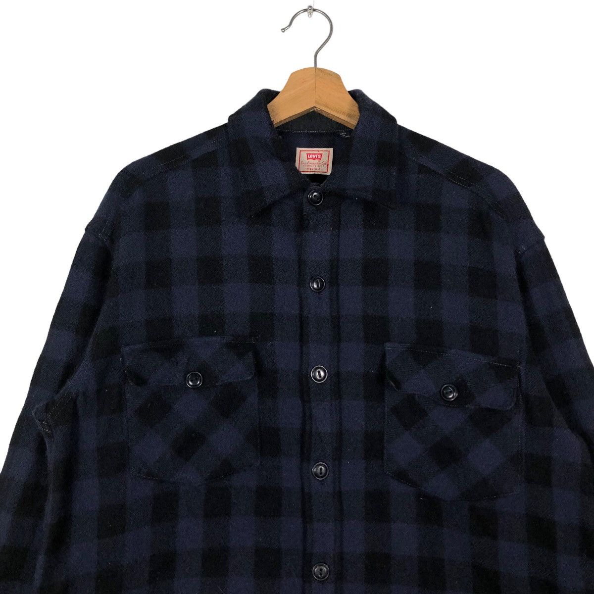 Levi's 🔥Vintage Flannel Jacket Wool Levi’s Tartan Checkered Design Size US M / EU 48-50 / 2 - 2 Thumbnail