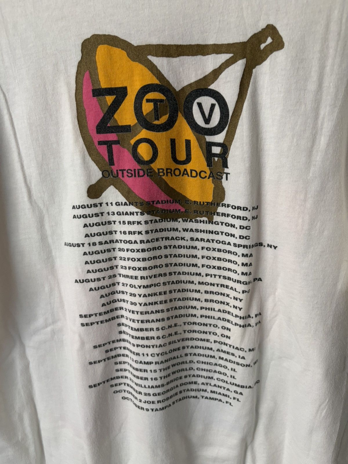 Band Tees Vintage 1992 U2 Zoo Tv Tour Tee Single Stitch Size US L / EU 52-54 / 3 - 4 Thumbnail