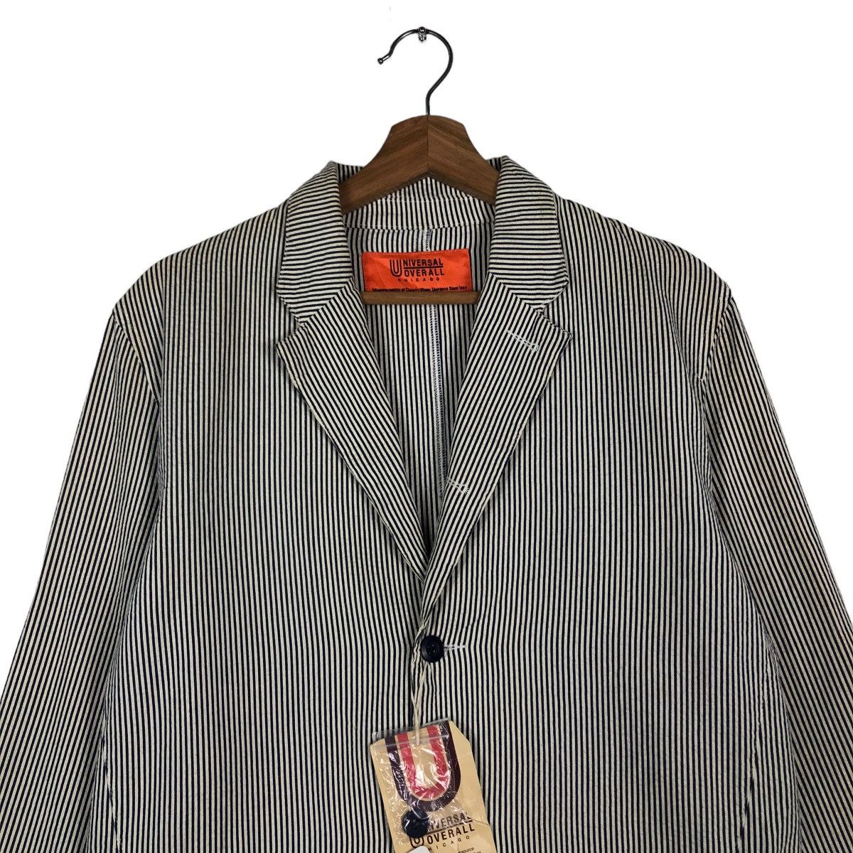 Japanese Brand 🔥Vintage Universal Overall Chicago Chore Jacket Hickory Size US M / EU 48-50 / 2 - 3 Thumbnail