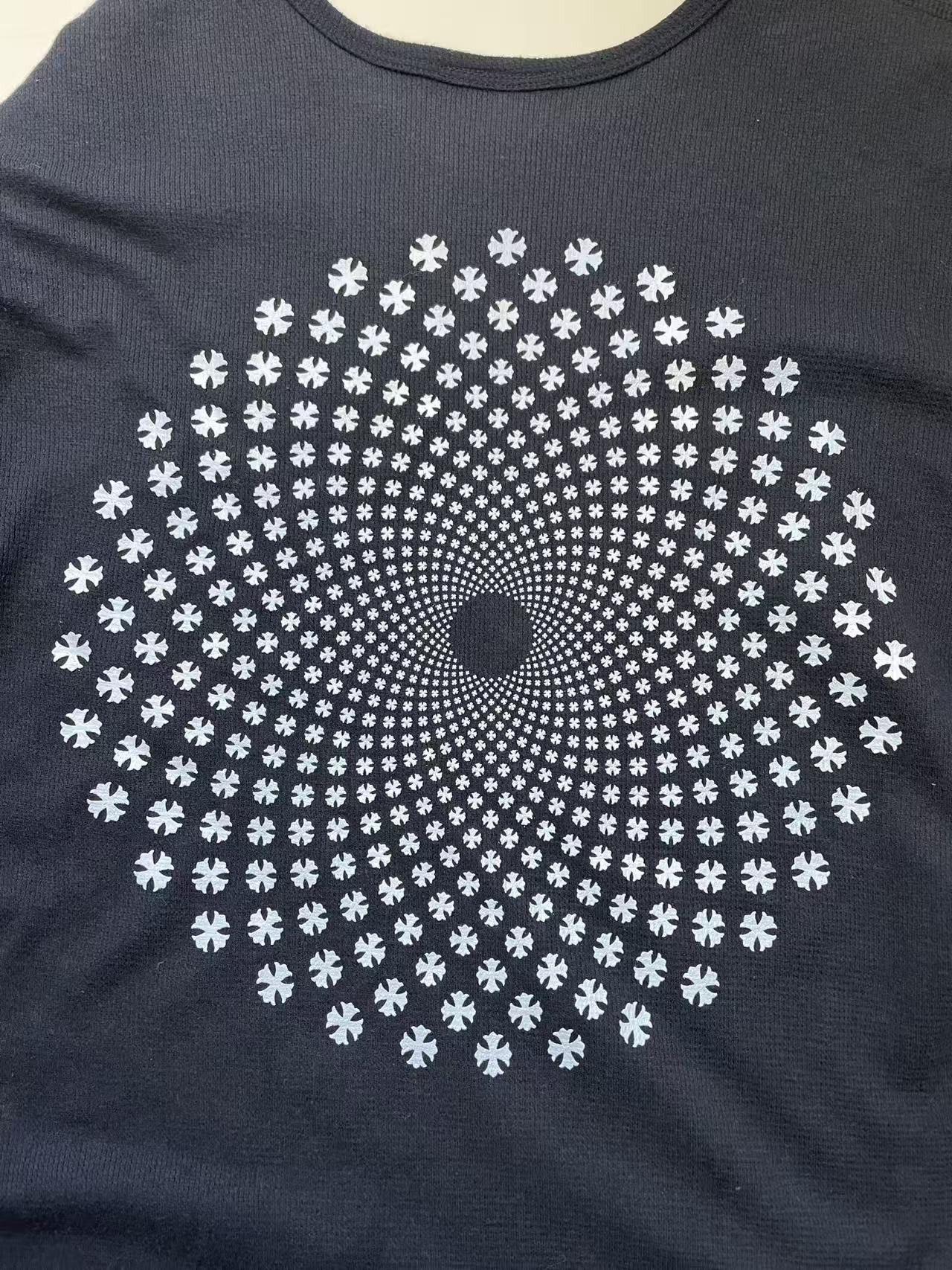 Chrome Hearts Chrome Hearts Black Waffle Scroll Long Sleeve Tee Size US L / EU 52-54 / 3 - 5 Thumbnail