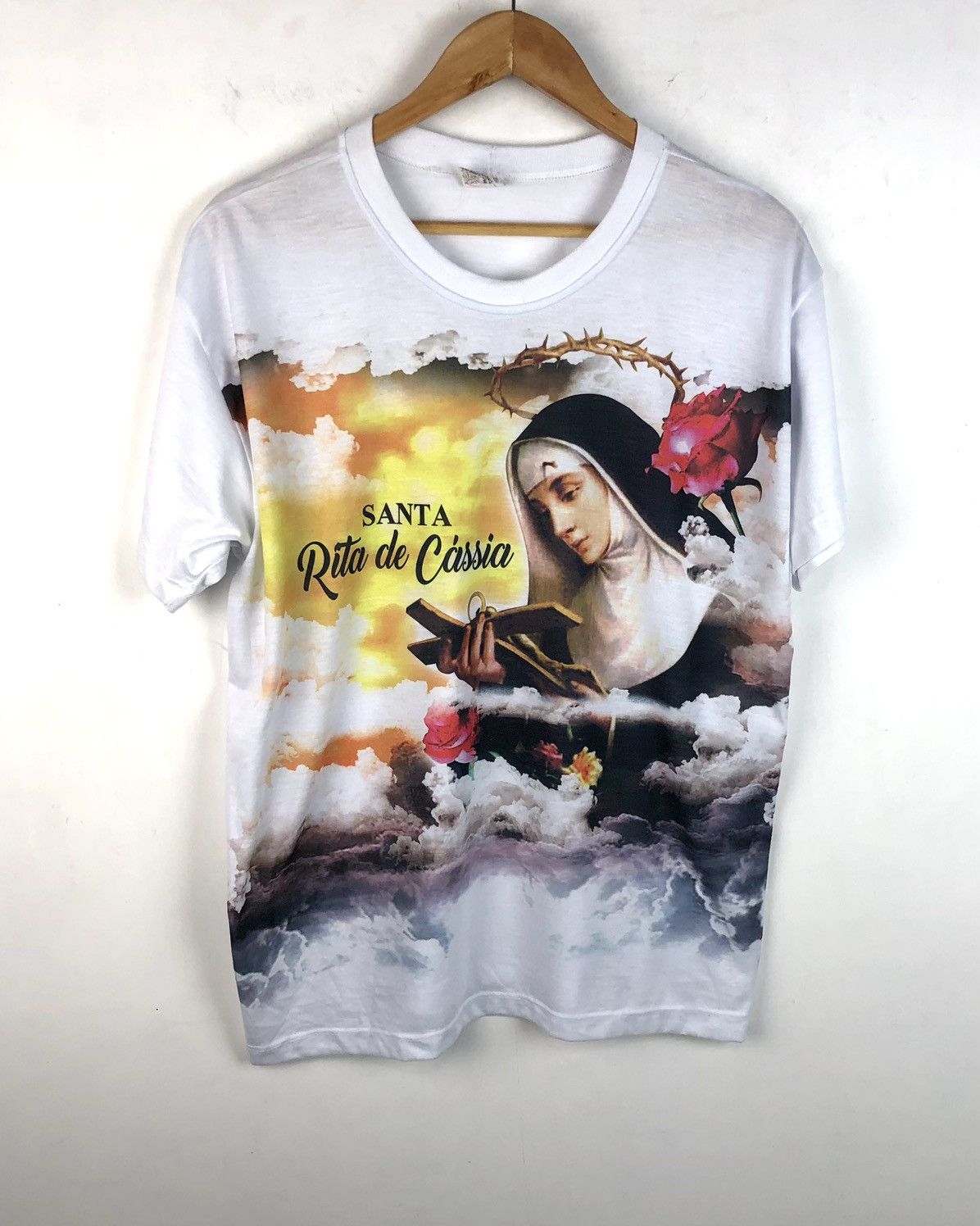 Designer × Vintage Vintage Italian religious t shirt super rare 2000 Size US L / EU 52-54 / 3 - 1 Thumbnail