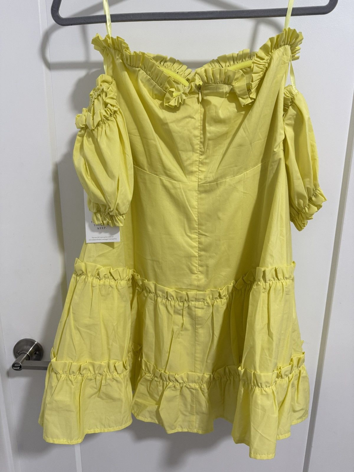 Other Alamour The Label Yellow Puff Sleeve Mini Dress Size M Size M / US 6-8 / IT 42-44 - 7 Thumbnail